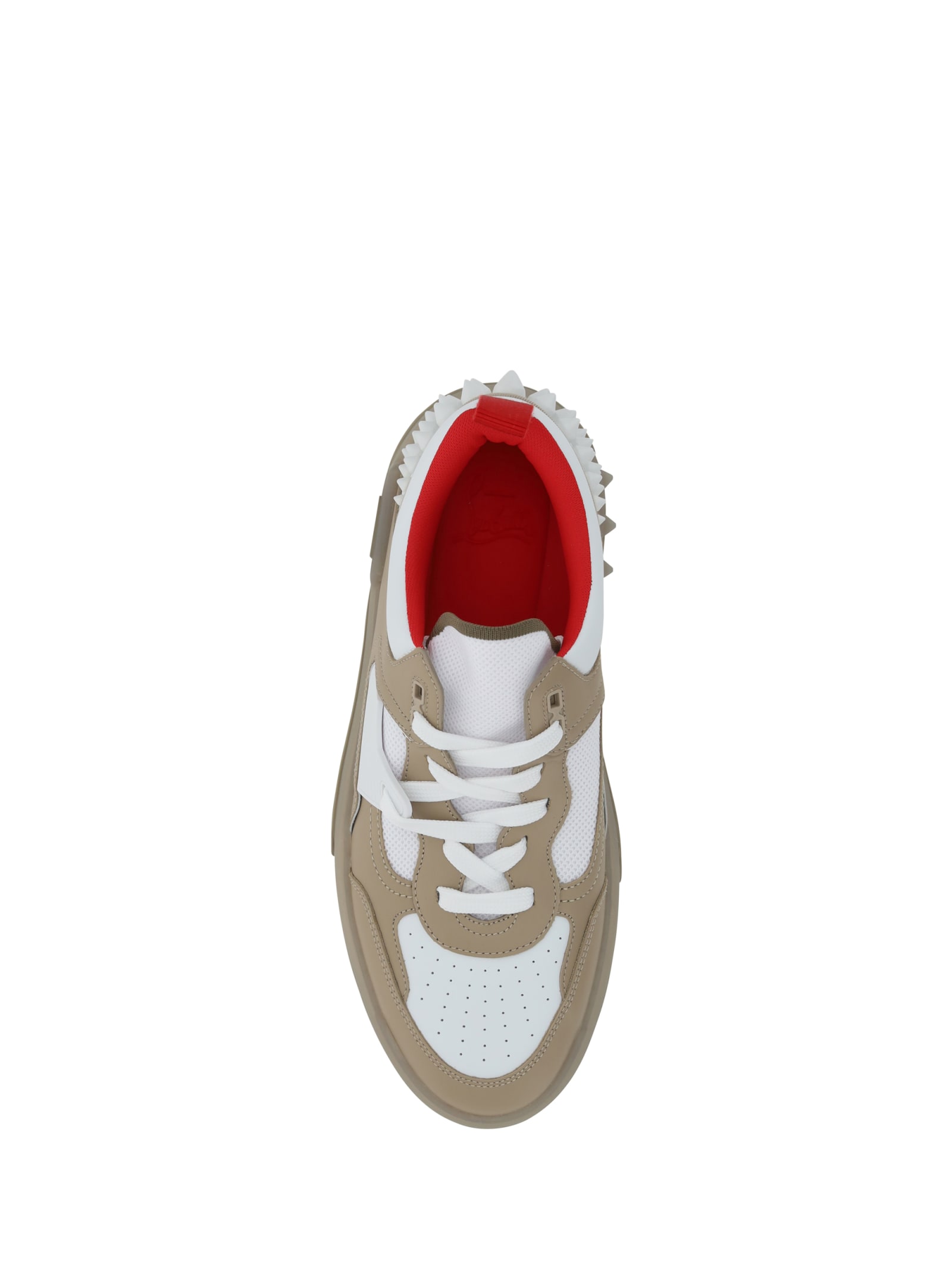Christian Louboutin Men's Panelled Design Sneakers In Saharienne/white