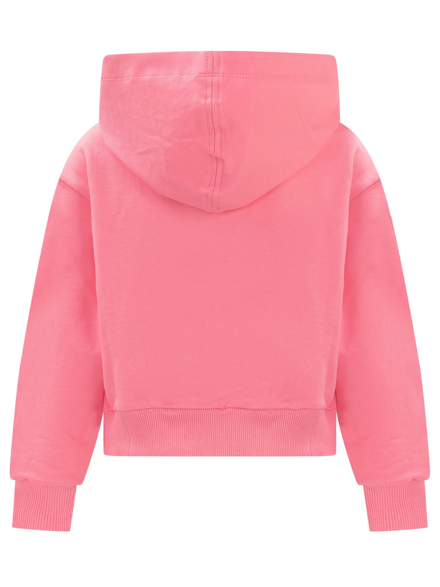 Shop Chiara Ferragni Hooded Sweatshirt With Zip In Rosa