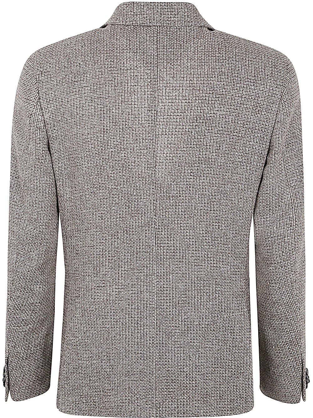 Shop Zegna Wool And Silk Blend Jacket In Beige And Brown