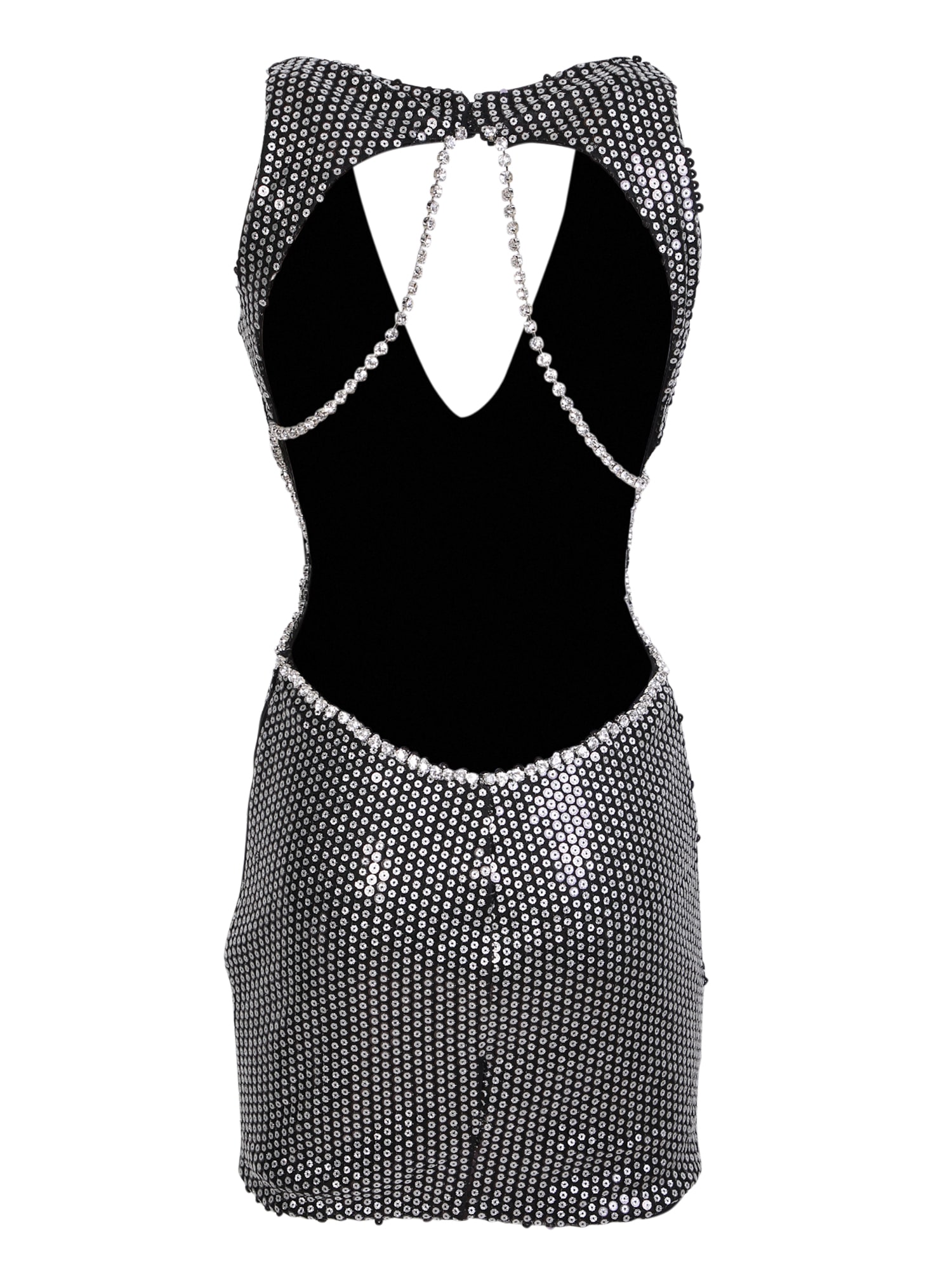 Shop Amen Sequin Mini Dress In Black