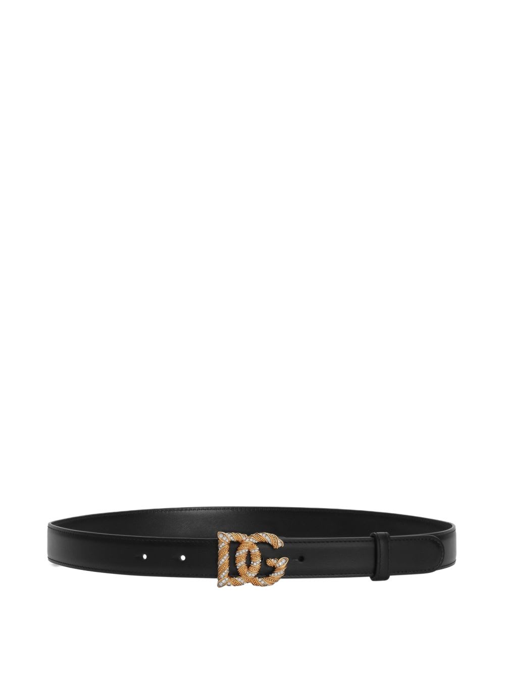 Dolce & Gabbana Leather Belt In Black