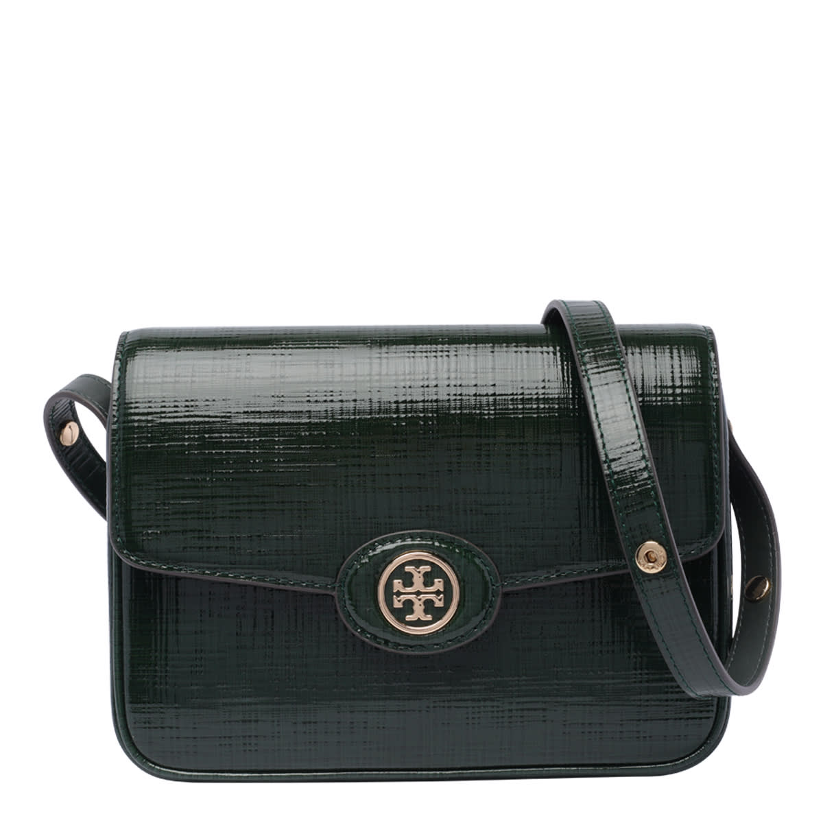 Shop Tory Burch Robinson Convertible Shoulder Bag In Green