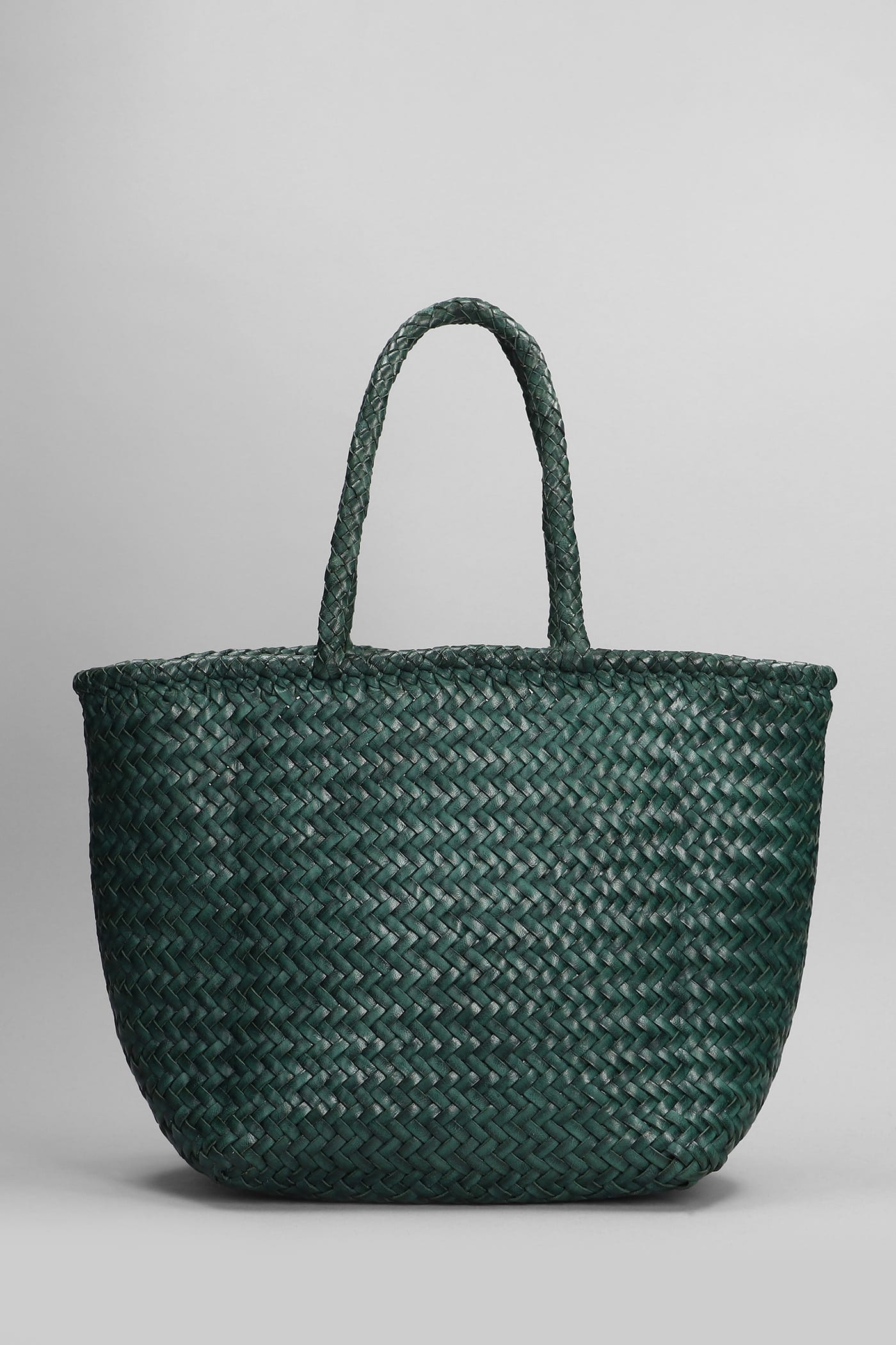 Shop Dragon Diffusion Grace Basket Tote In Green Leather