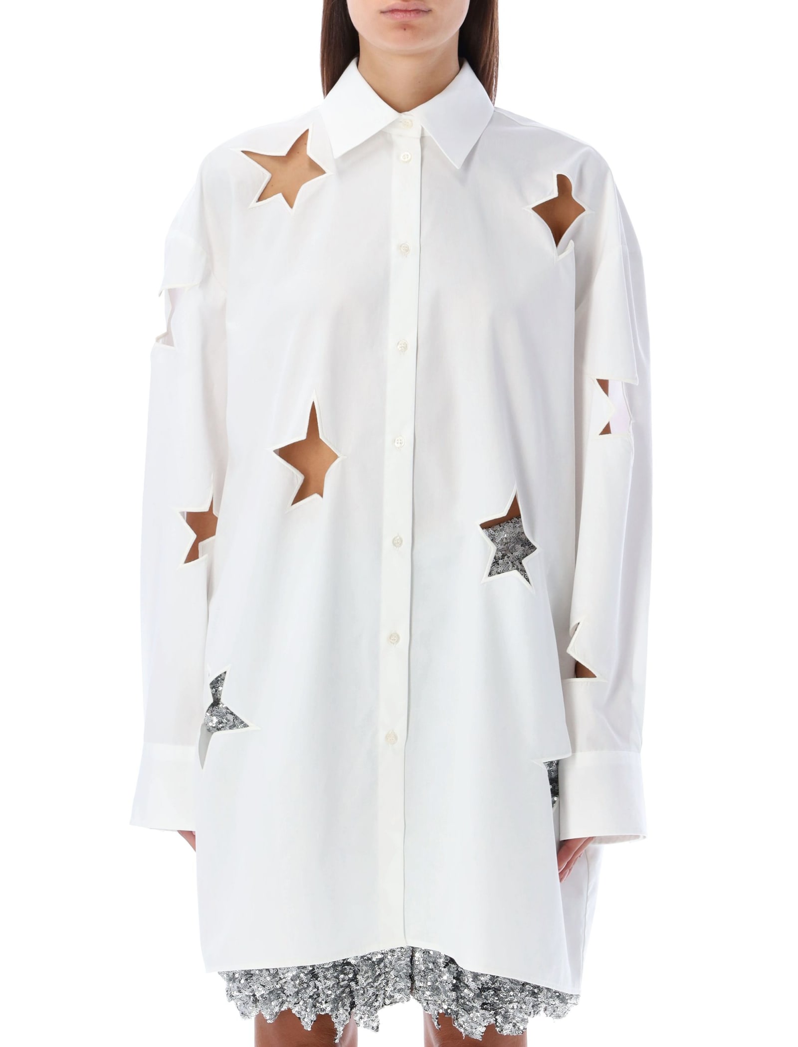 MSGM Stars Weave Oversize Shirt