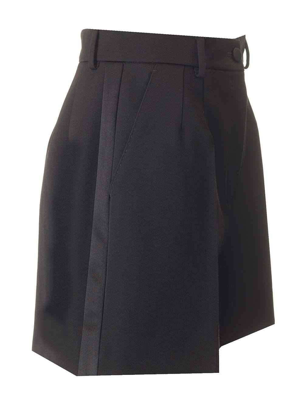 Shop Dolce & Gabbana Look 40 Black Midi Skirt In Gabardina Lana