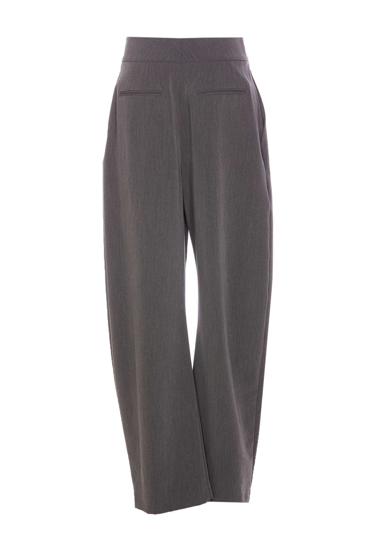 Shop Pinko Wide-leg Pinces Trousers In Grey