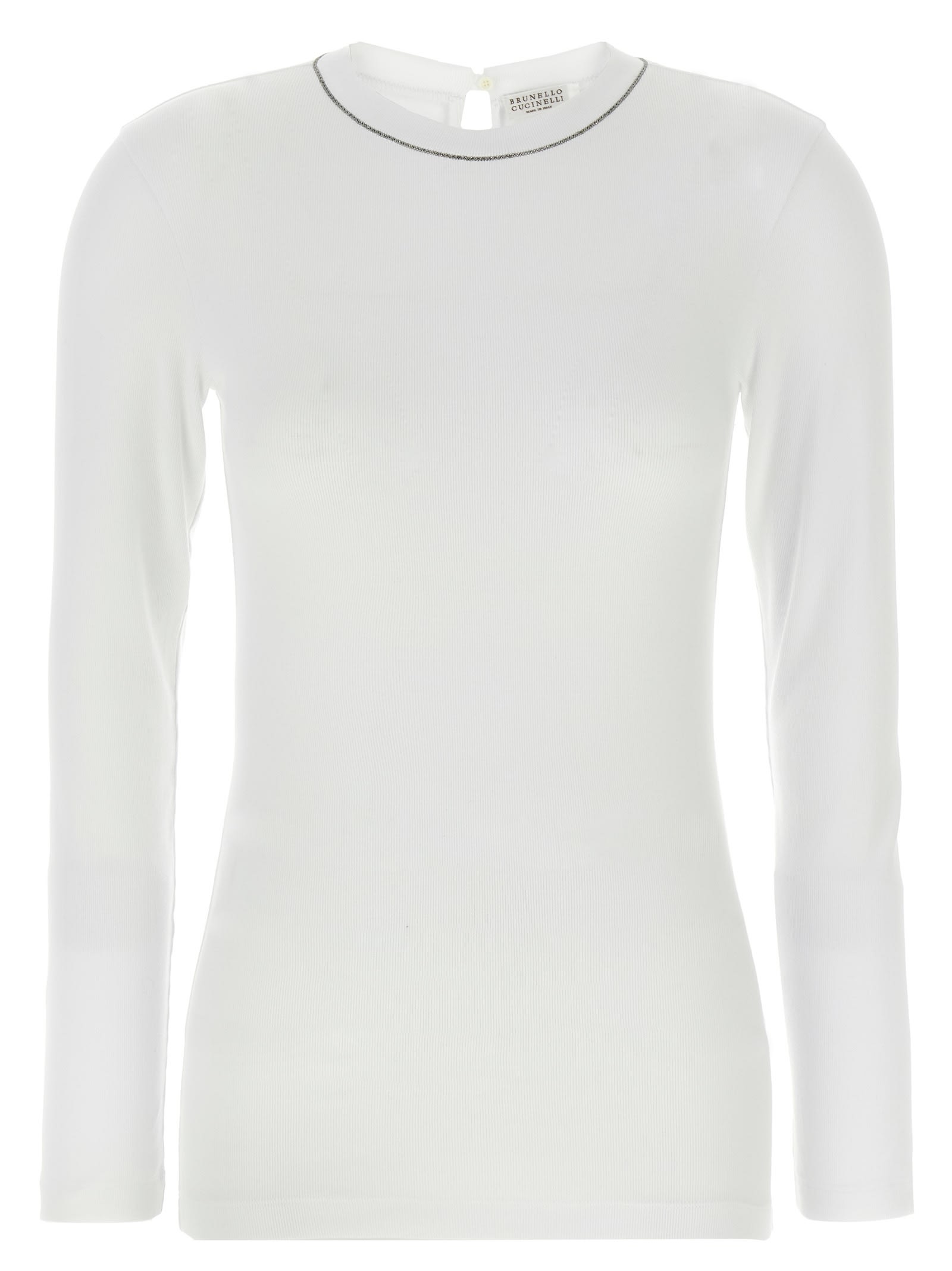 Brunello Cucinelli Shiny Collar T-shirt