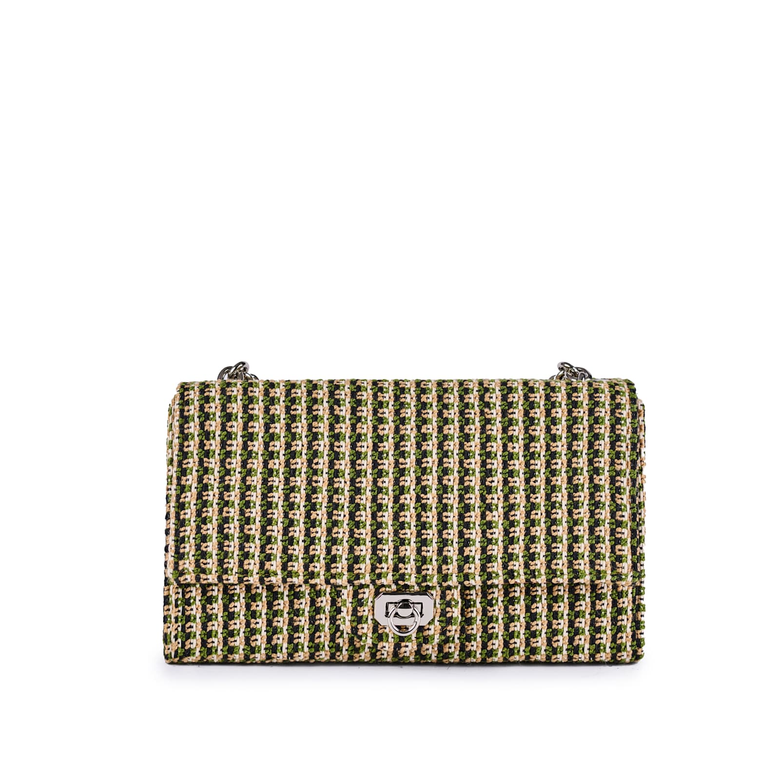 Viamailbag Blanche Knot Bag In Verde/beige/bianco