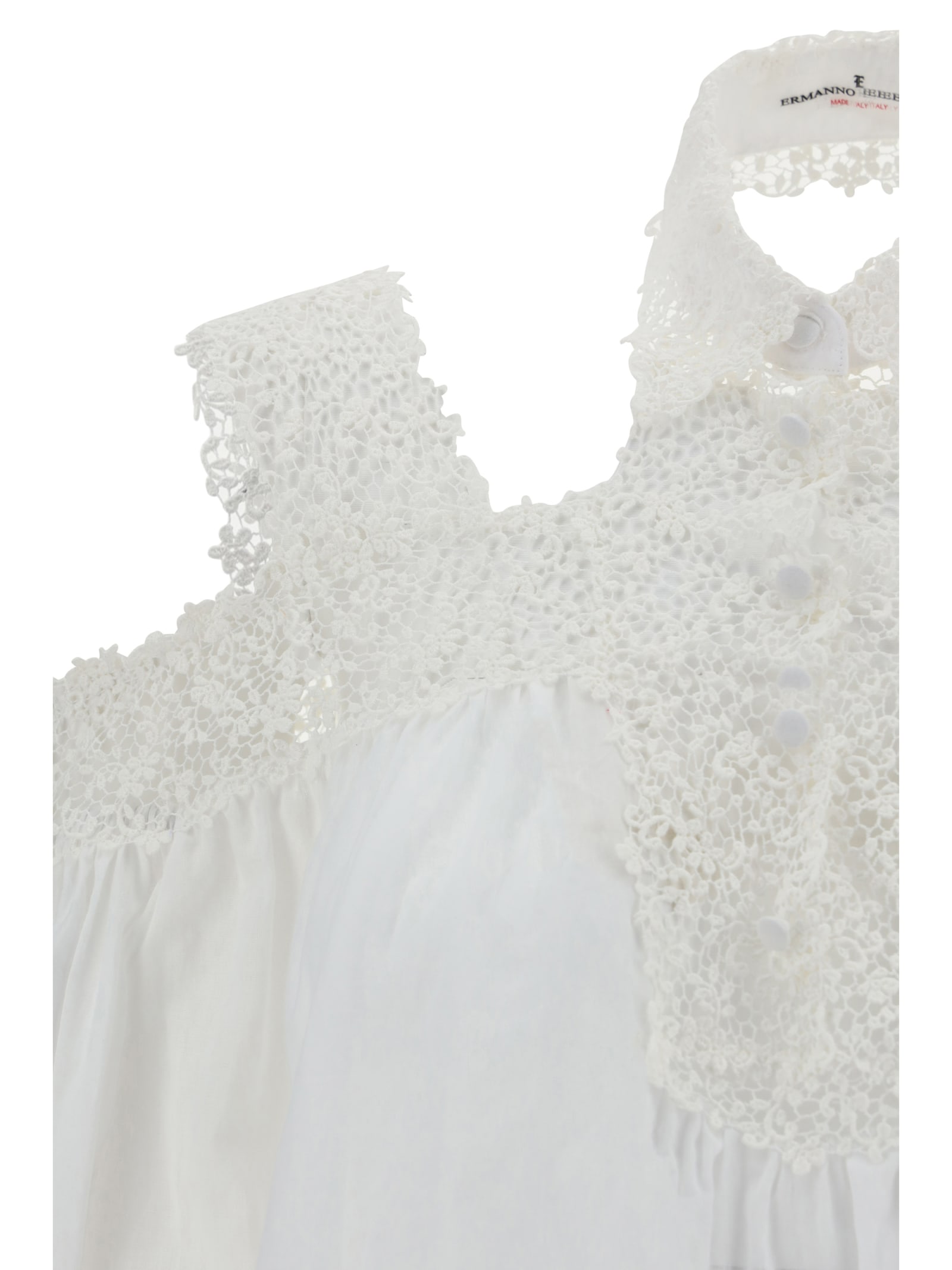 Shop Ermanno Scervino Blousa Shirt In Bianco