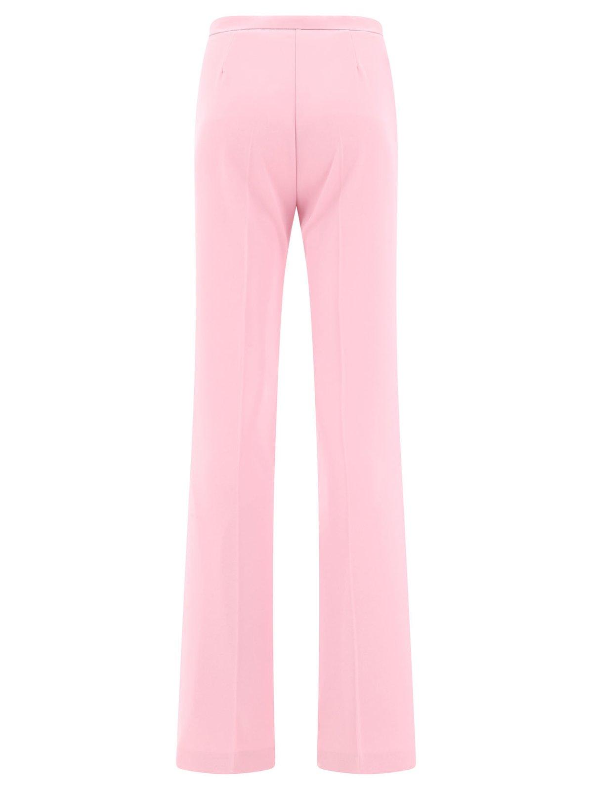 Shop Pinko High-waist Straight-leg Trousers In Pink