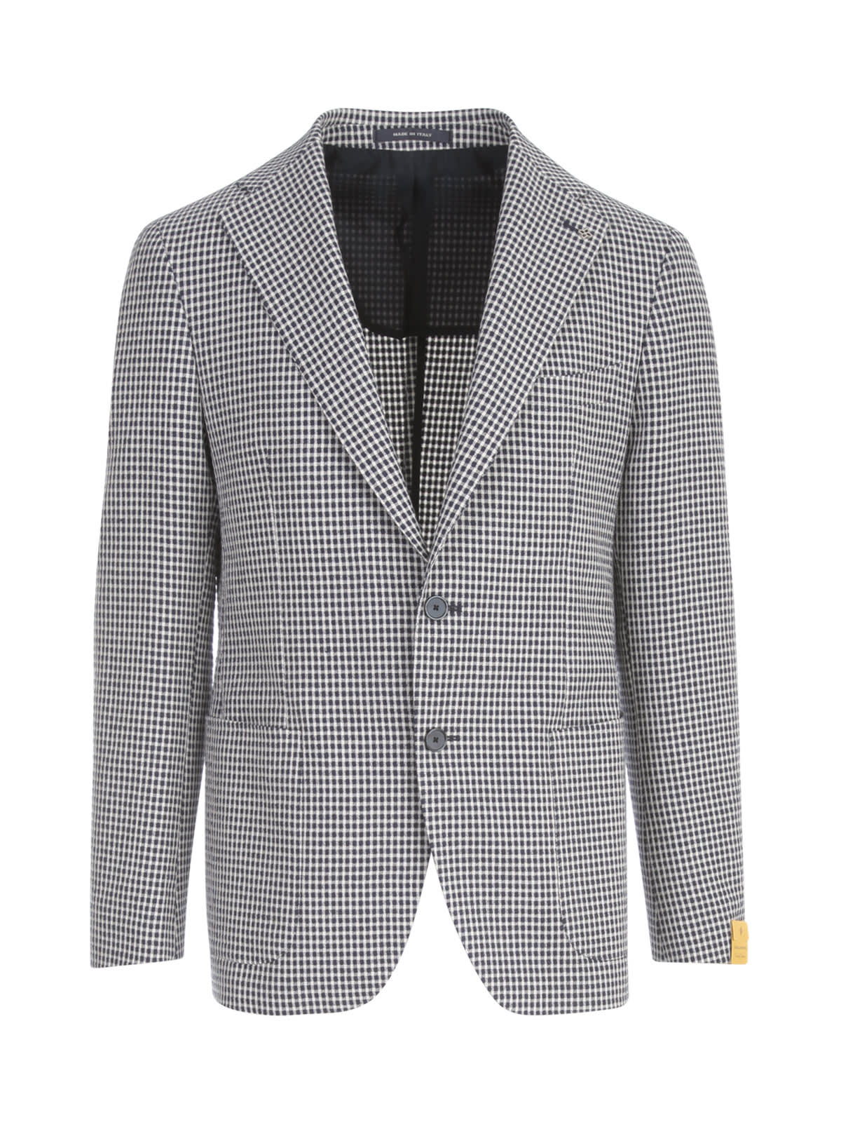 Tagliatore Cotton Linen Microchecked Jacket