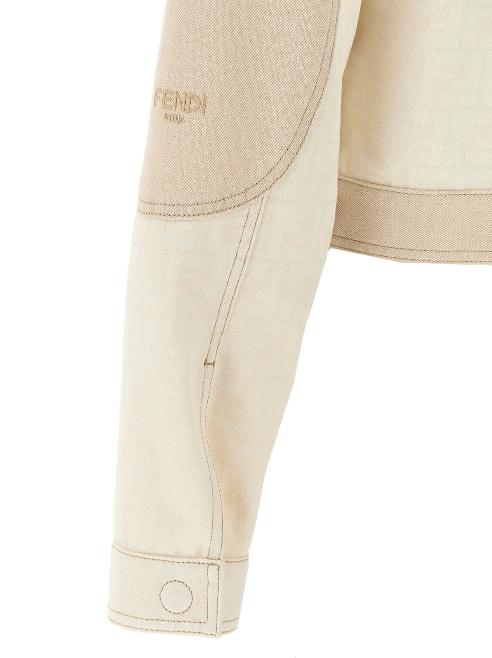 FENDI TWO-TONE DENIM JACKET