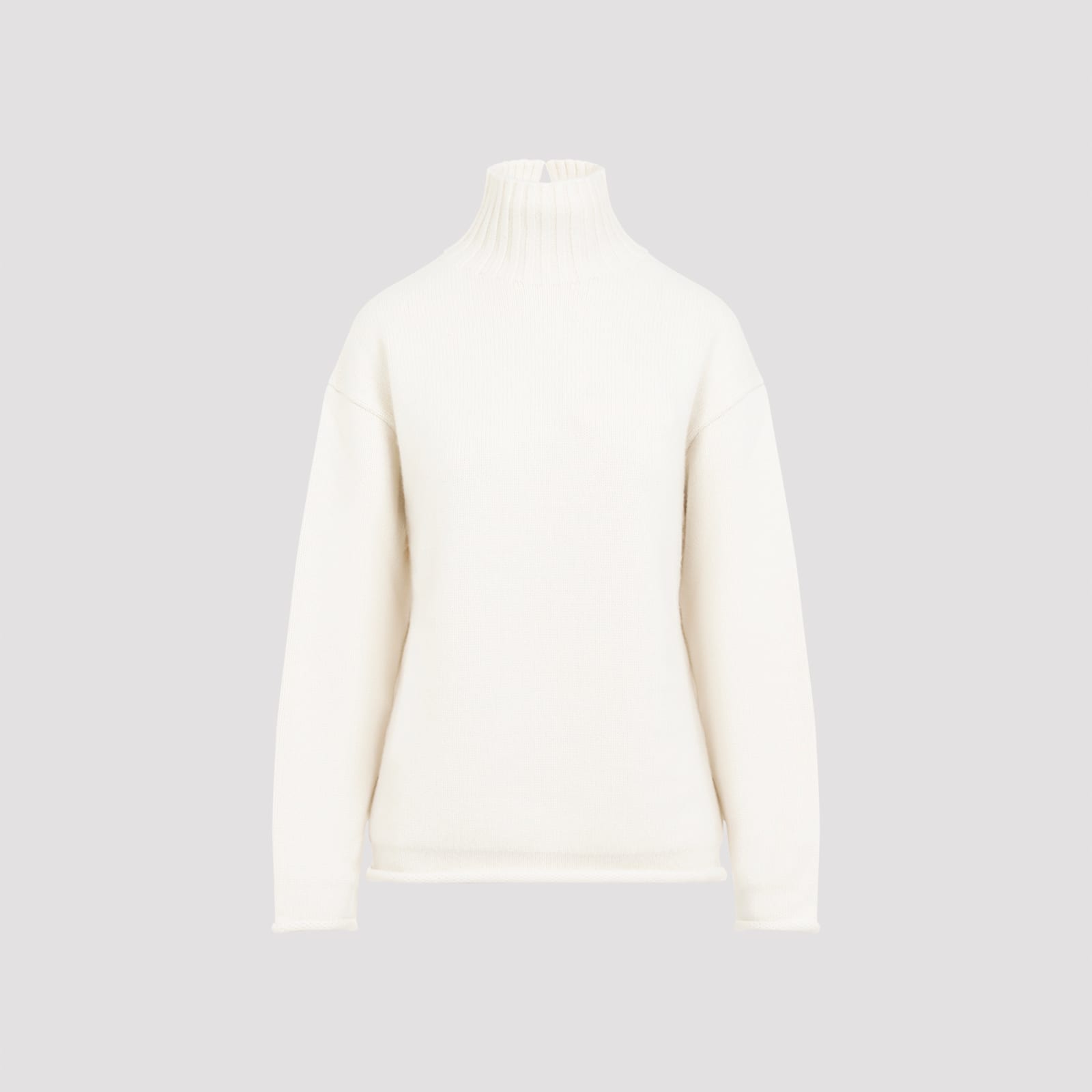 Shop Bottega Veneta Cashmere Sweater In Chalk