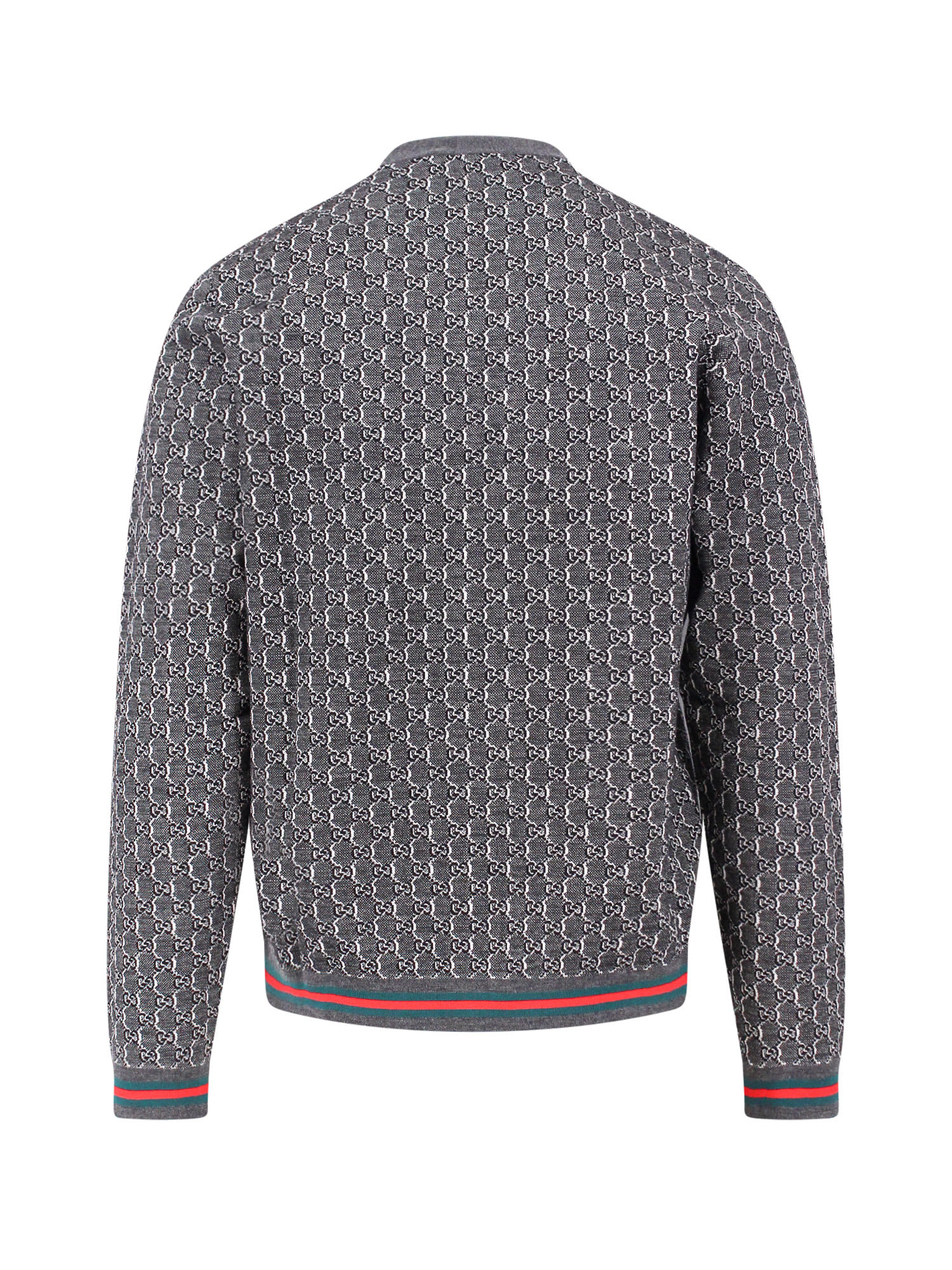 Gucci Wool And Silk Cardigan With Gg Motif