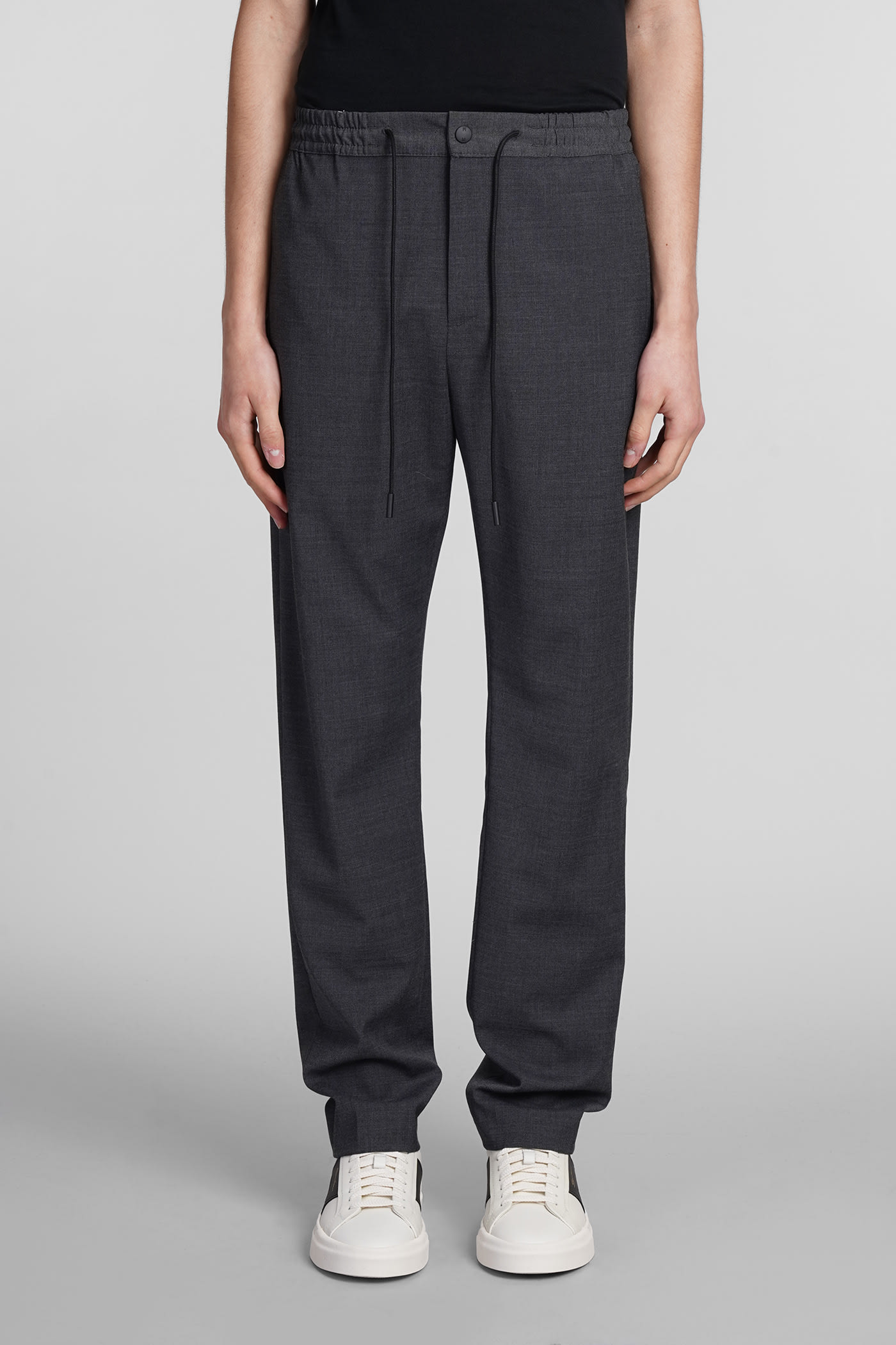 Shop Pt01 Pants In Grey Polyester