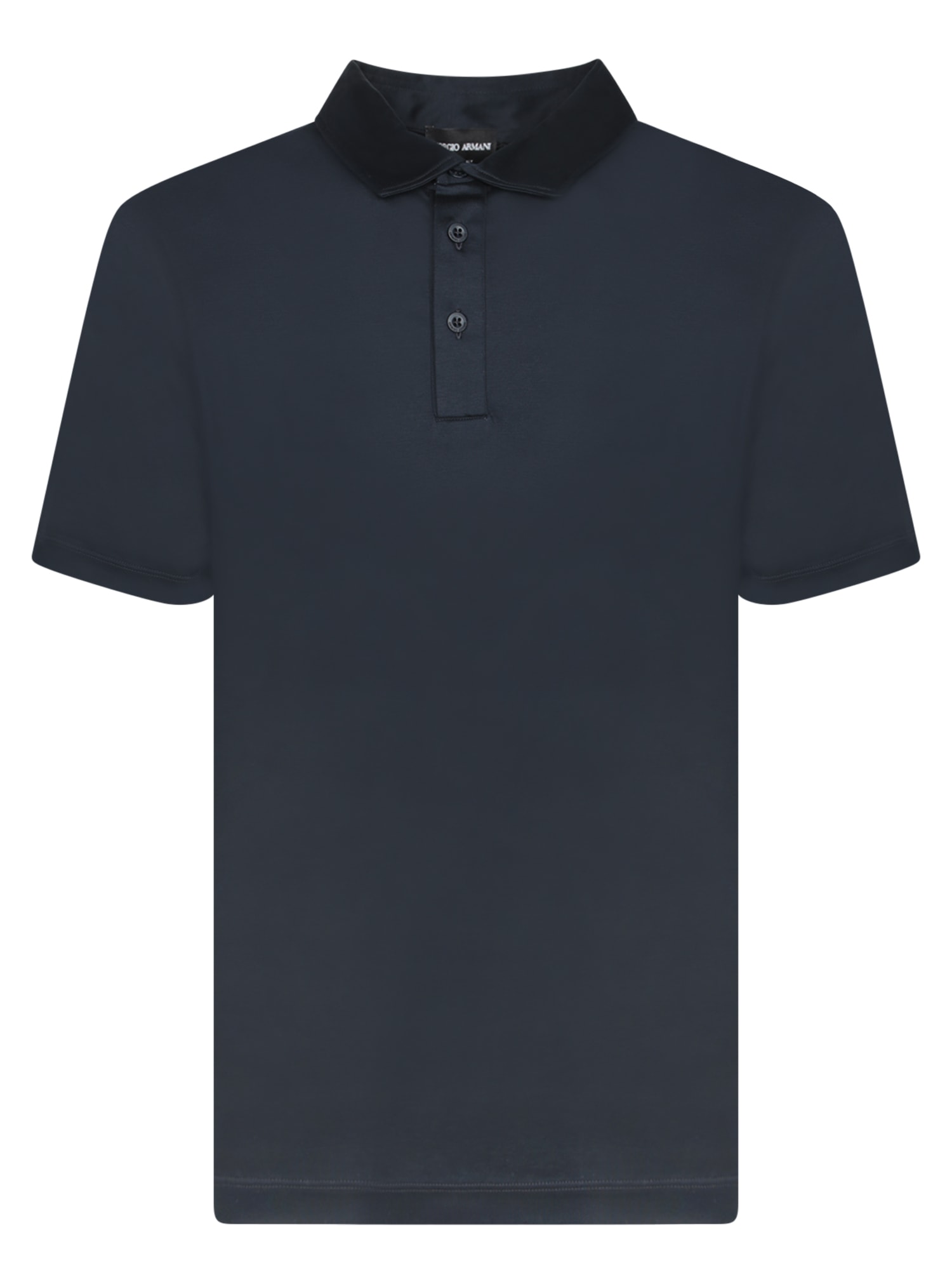Blue Cotton Polo Shirt