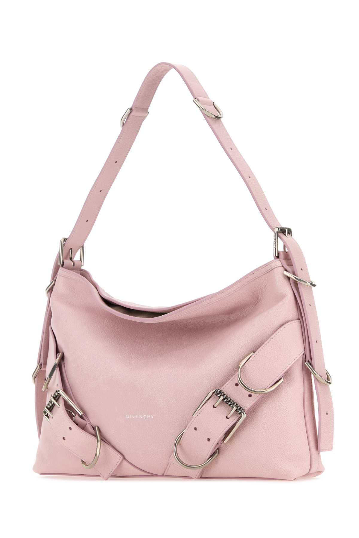 Shop Givenchy Pink Leather Medium Voyou Boyfriend Shoulder Bag In Oldpink