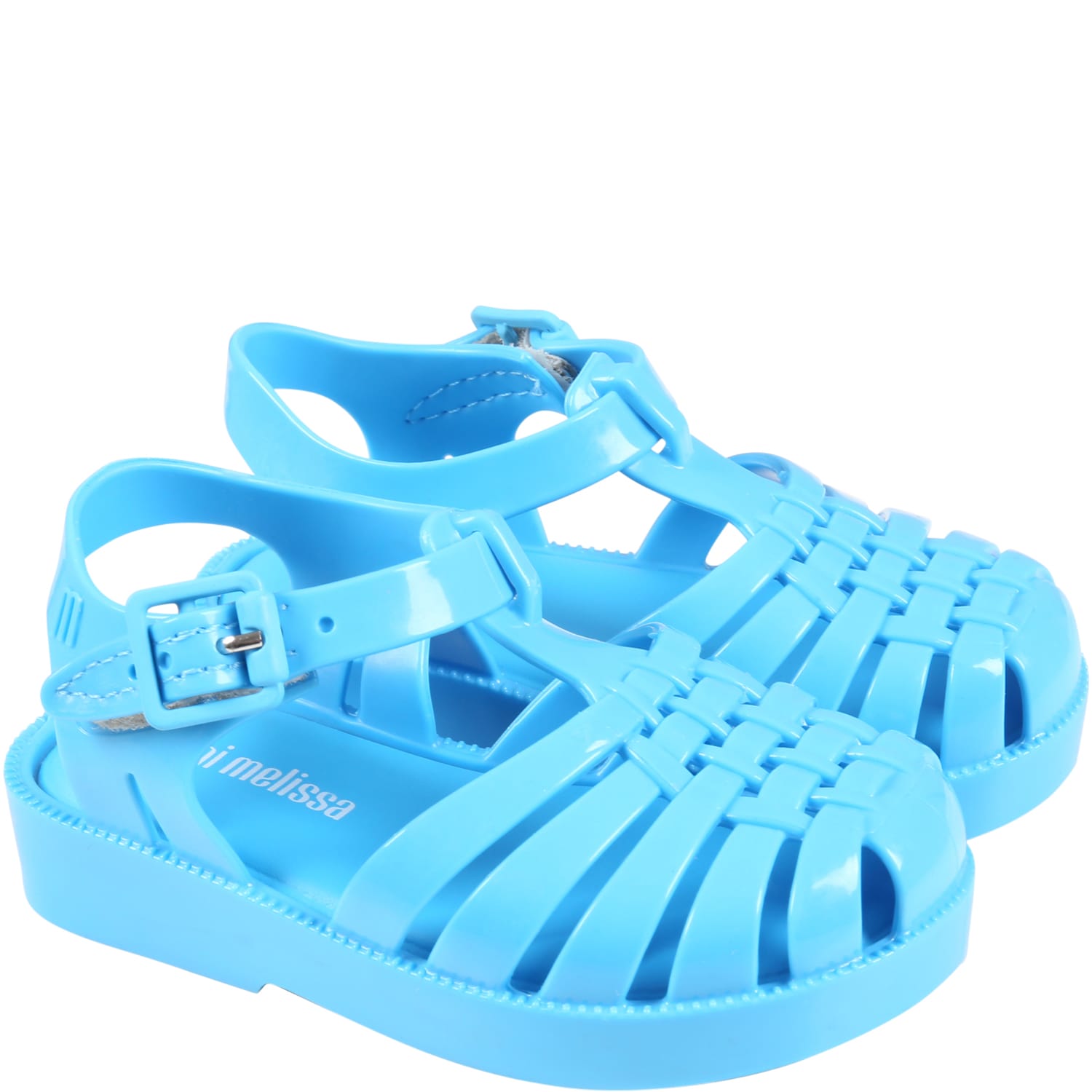 Shop Melissa Azure Sandals For Kids In Light Blue