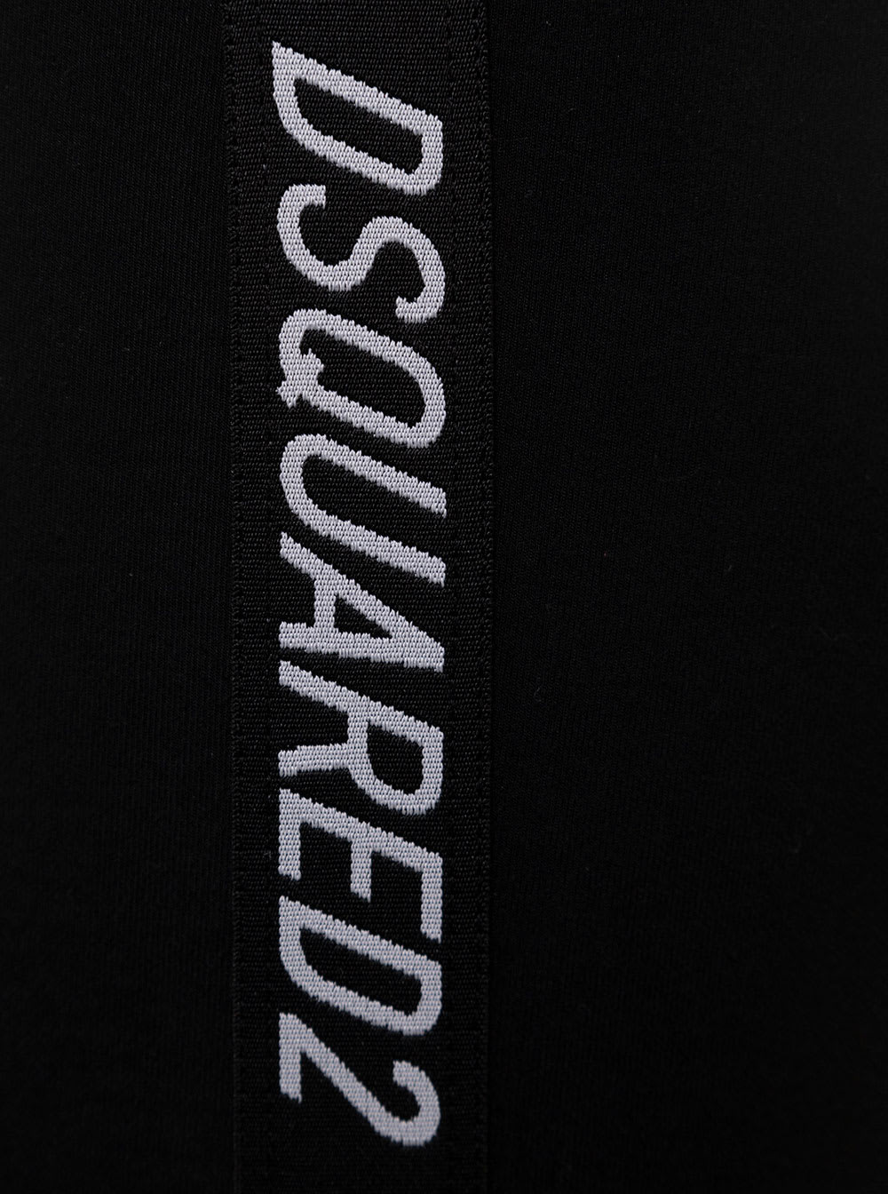 Shop Dsquared2 D-squared2 Womans Bike Stretch Cotton Bermuda Shorts With Logo In Black