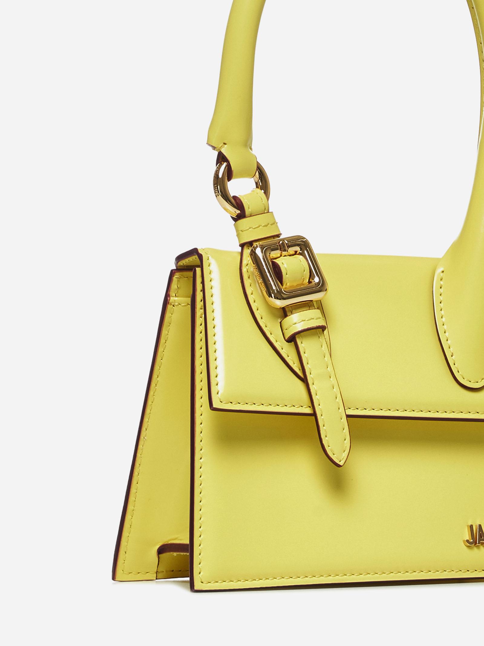 Jacquemus Le Chiquito Moyen Boucle Leather Belt Bag In Yellow