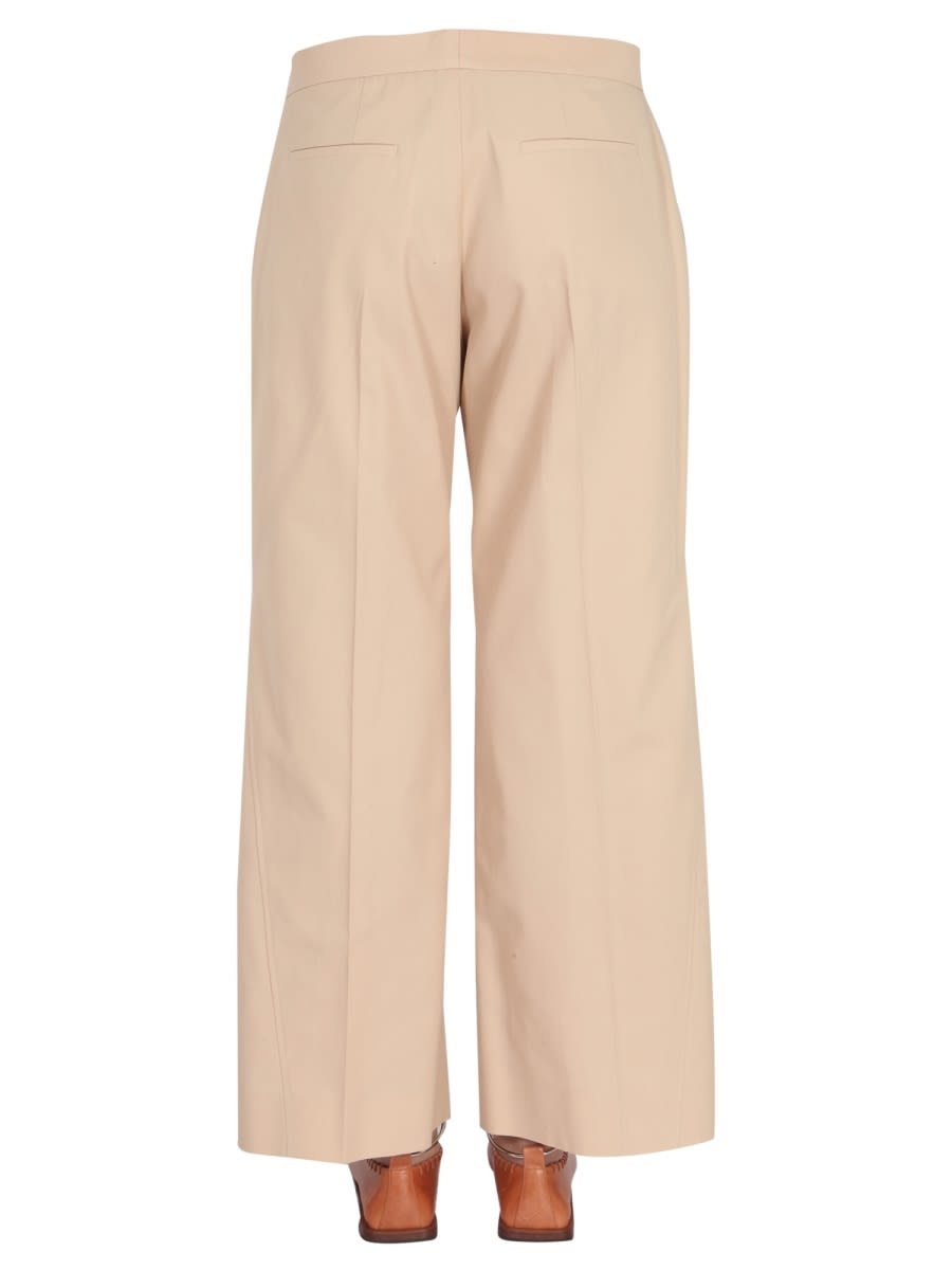 Shop Jil Sander Wide Leg Trousers In Beige