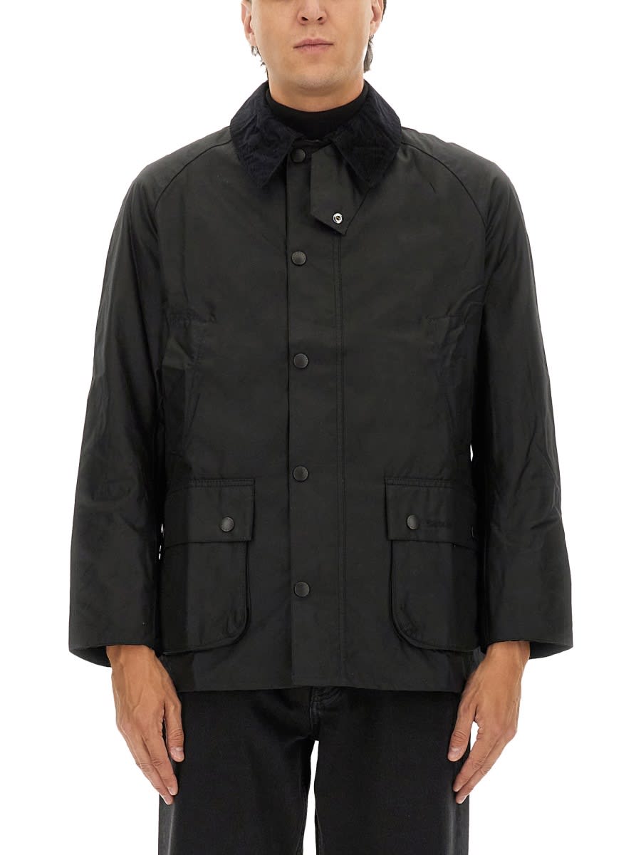 Barbour Standing Collar Casual Jacket In Black