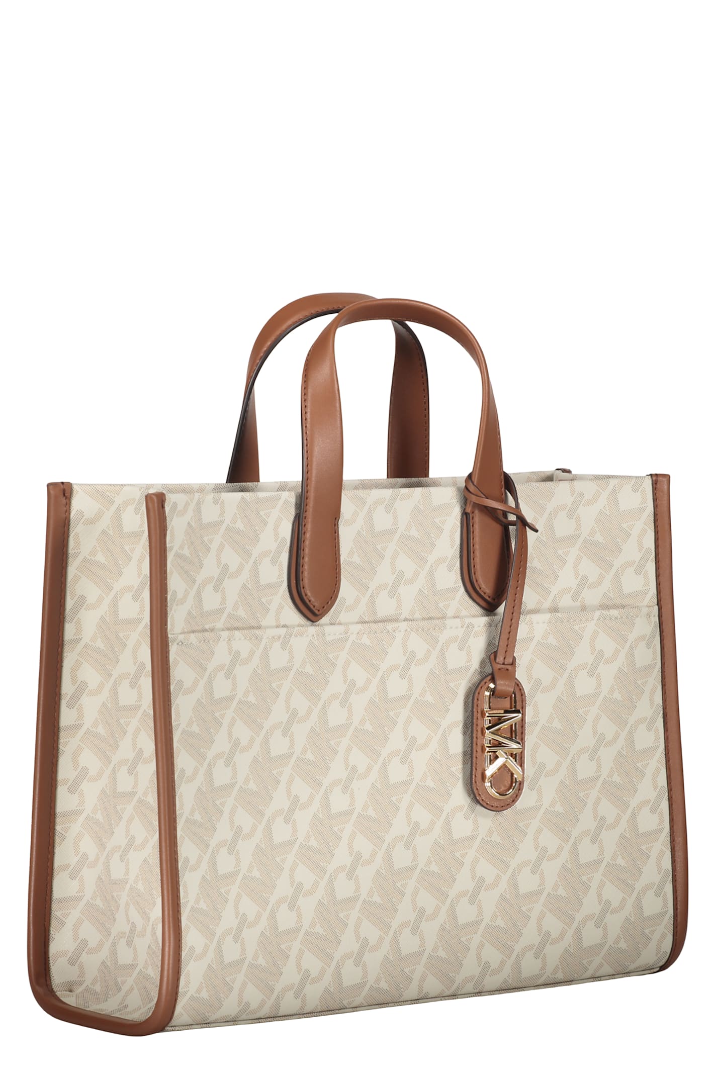 Michael Kors Logo Detail Tote Bag In White