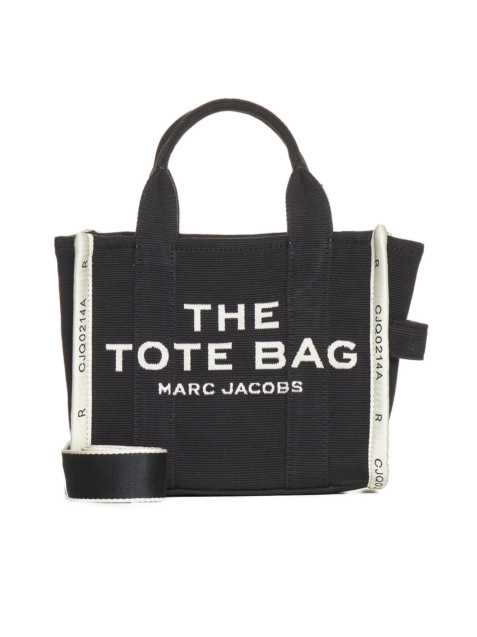 Shop Marc Jacobs The Jacquard Small Tote Bag In Black