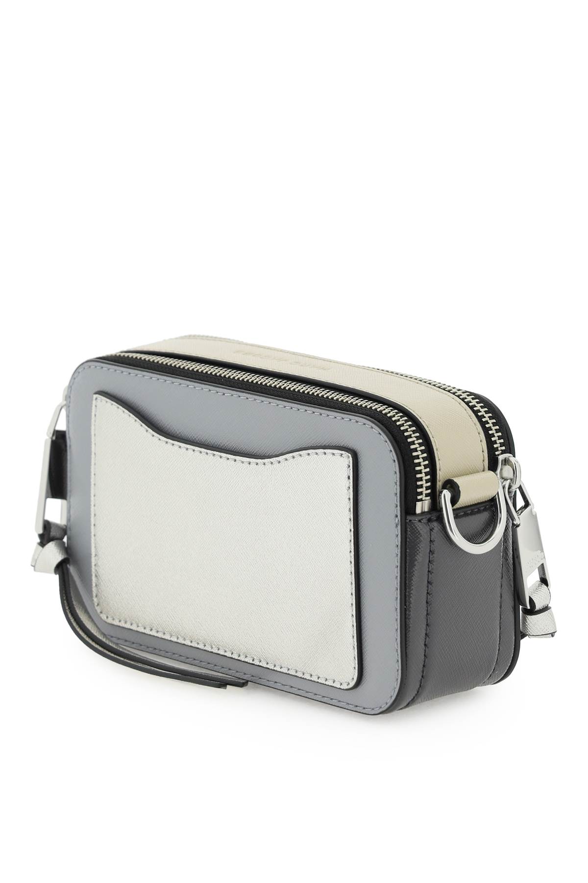 Marc Jacobs Logo Strap Snapshot Small Camera Bag Leather Wolf Grey