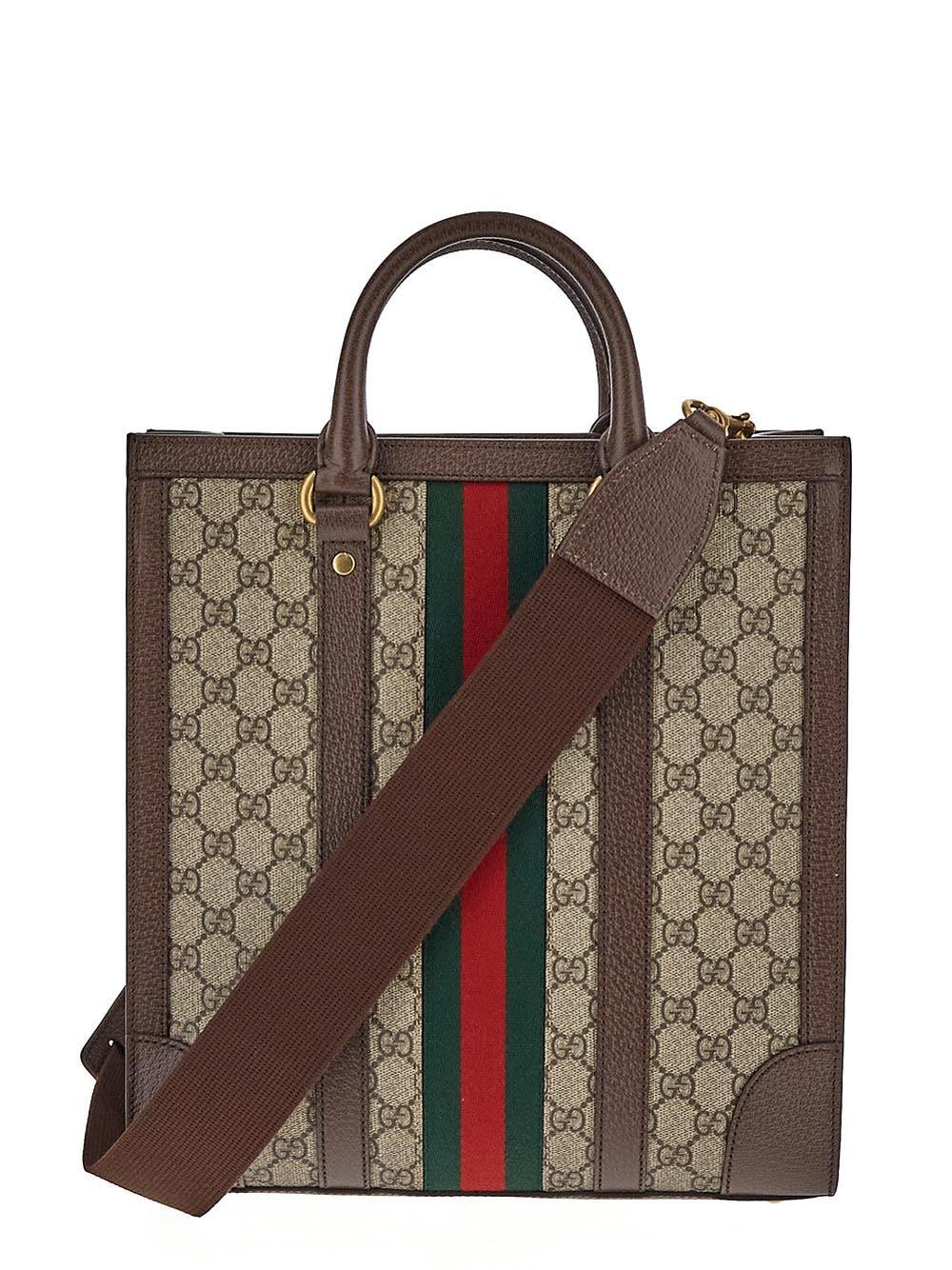 Shop Gucci Ophidia Tote Bag In Acero