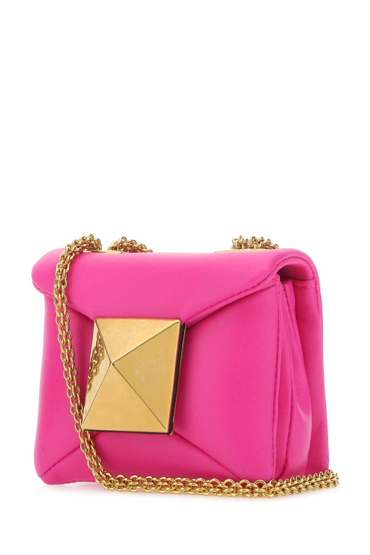 Valentino Garavani Pink Pp Nappa Leather Micro One Stud Handbag In Uwt