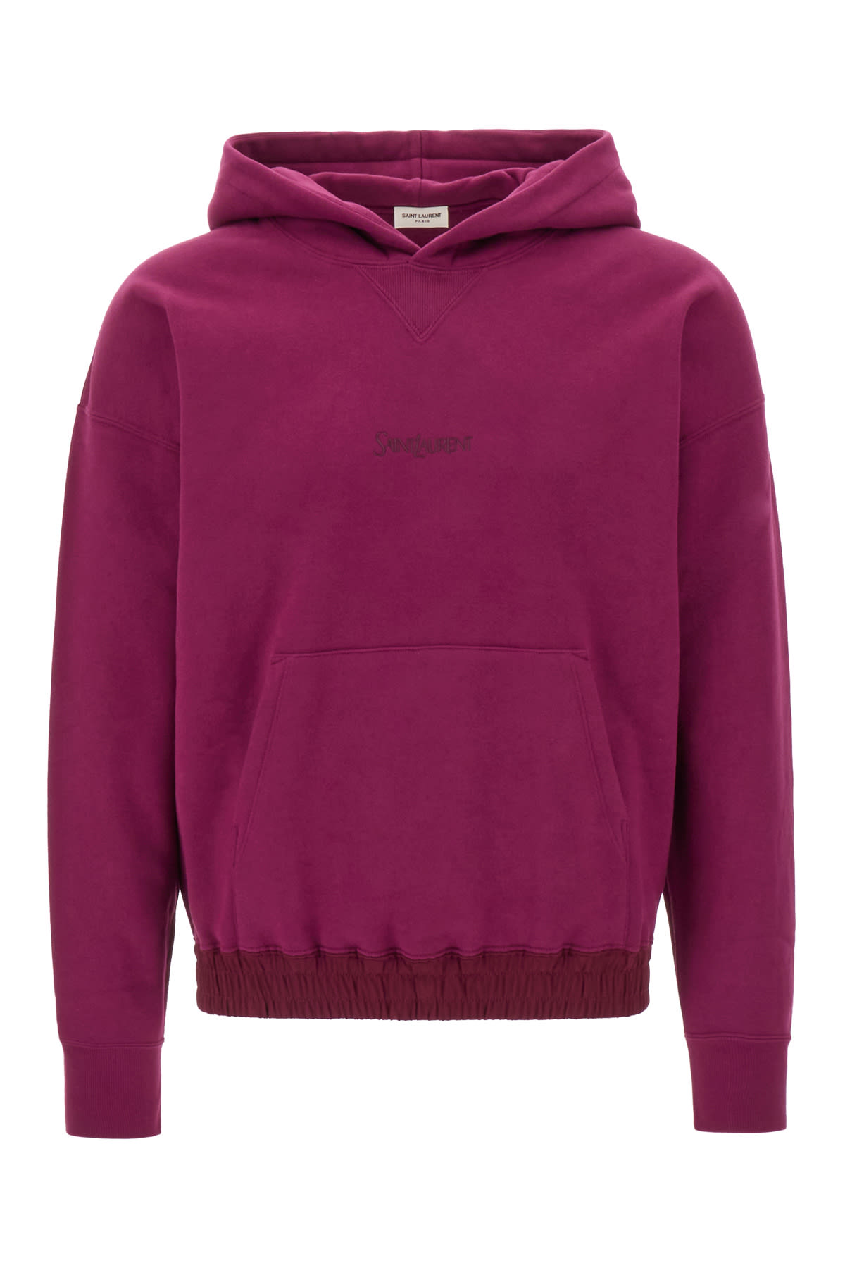 Saint Laurent Tyrian Purple Cotton Sweatshirt In Fuchsia