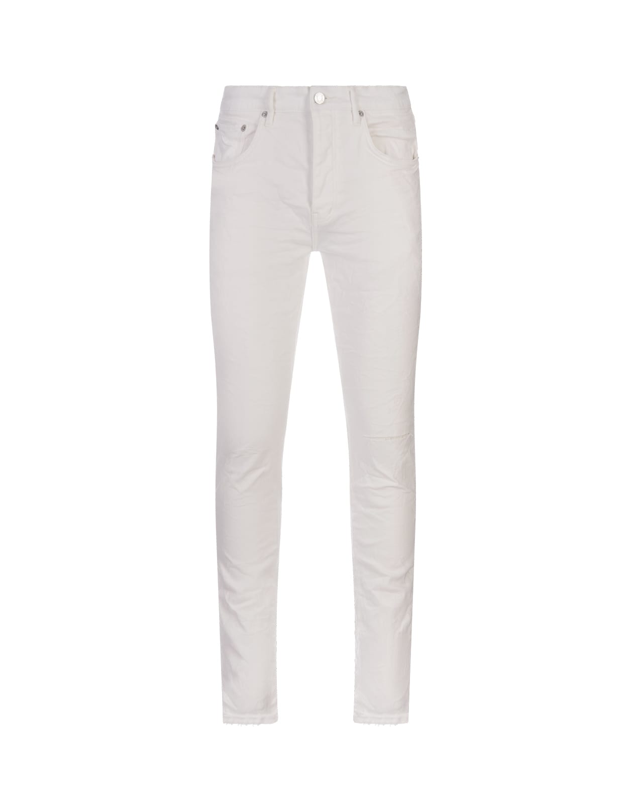 P001 Jacquard Monogram Jeans In White