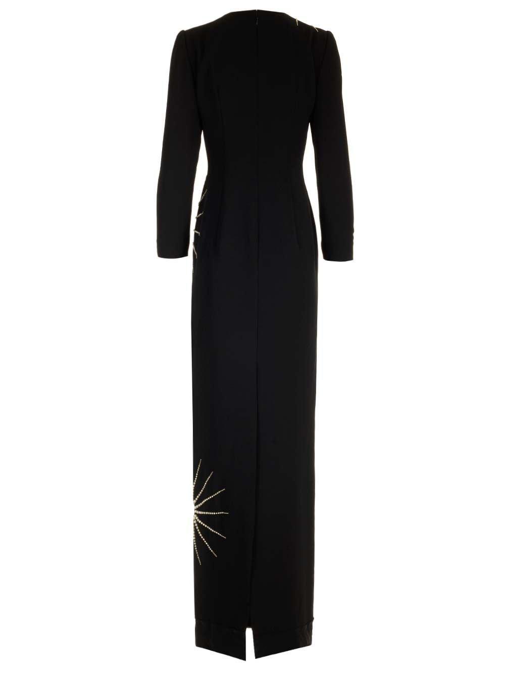 Shop Dries Van Noten Embellished Long Dress In Black