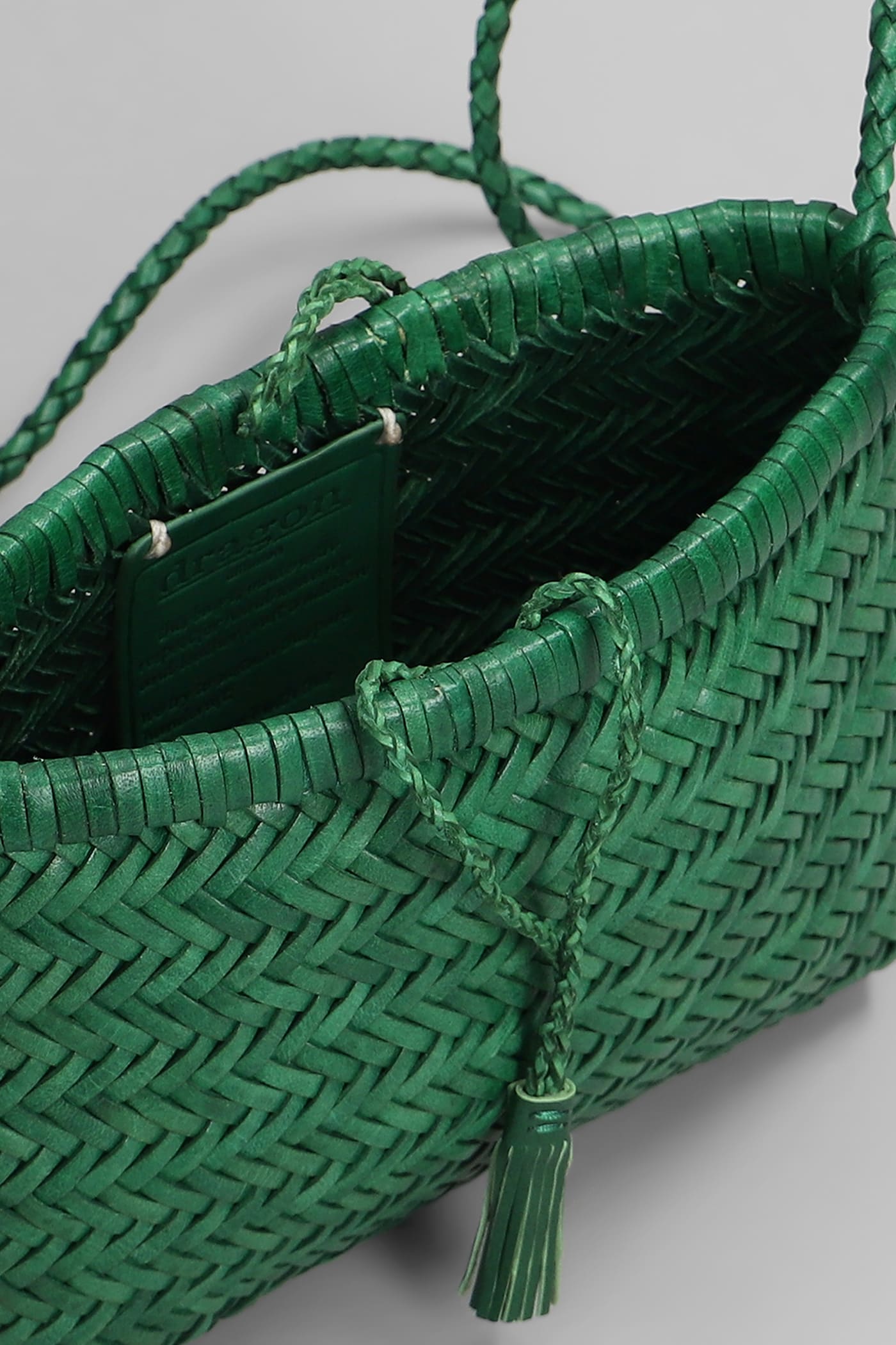 Dragon Diffusion Minsu Mini Basket Hand Bag In Green Leather In Green
