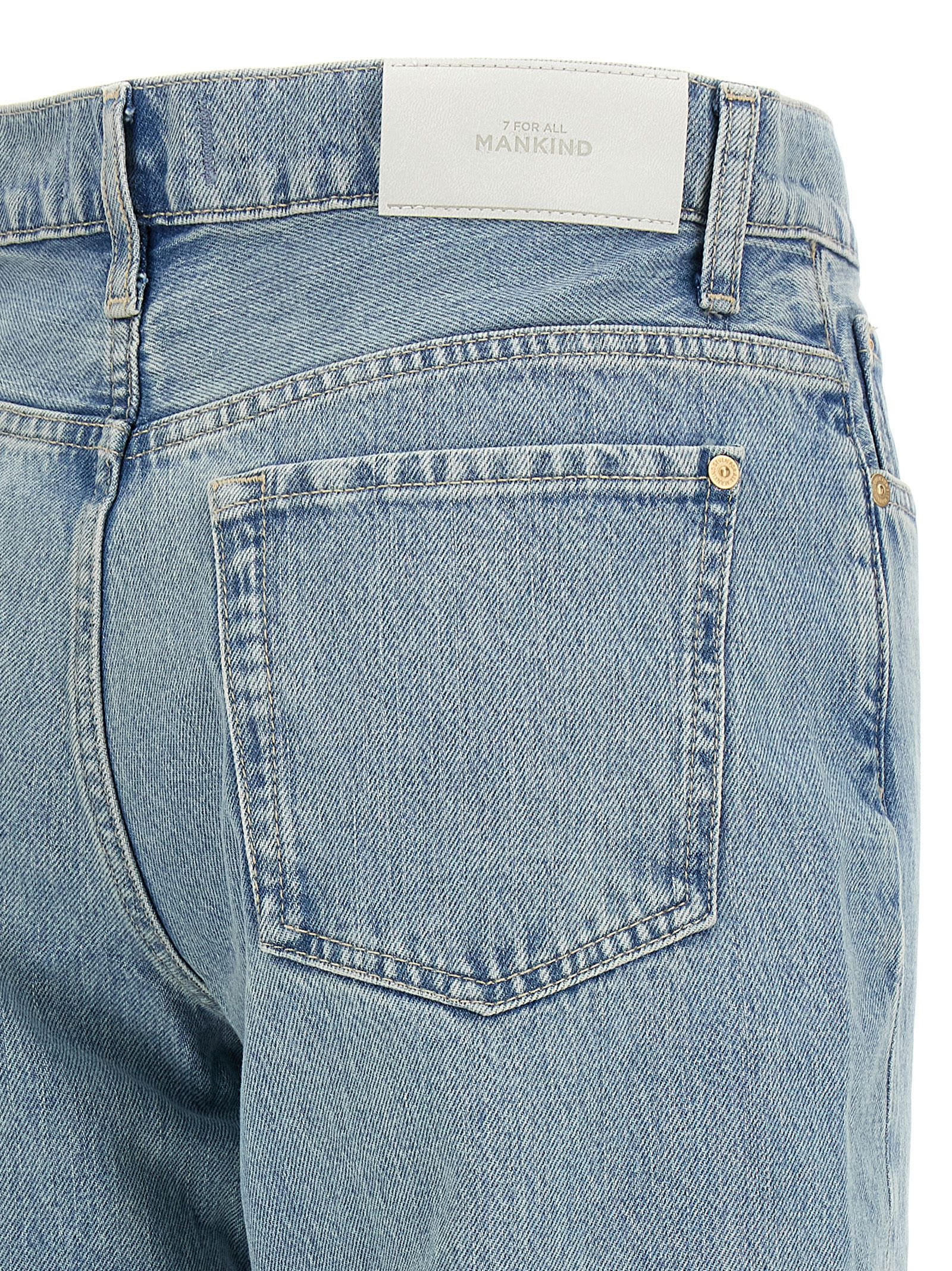 7 For All Mankind Twisted Tess September Jeans Light Blue In Blue