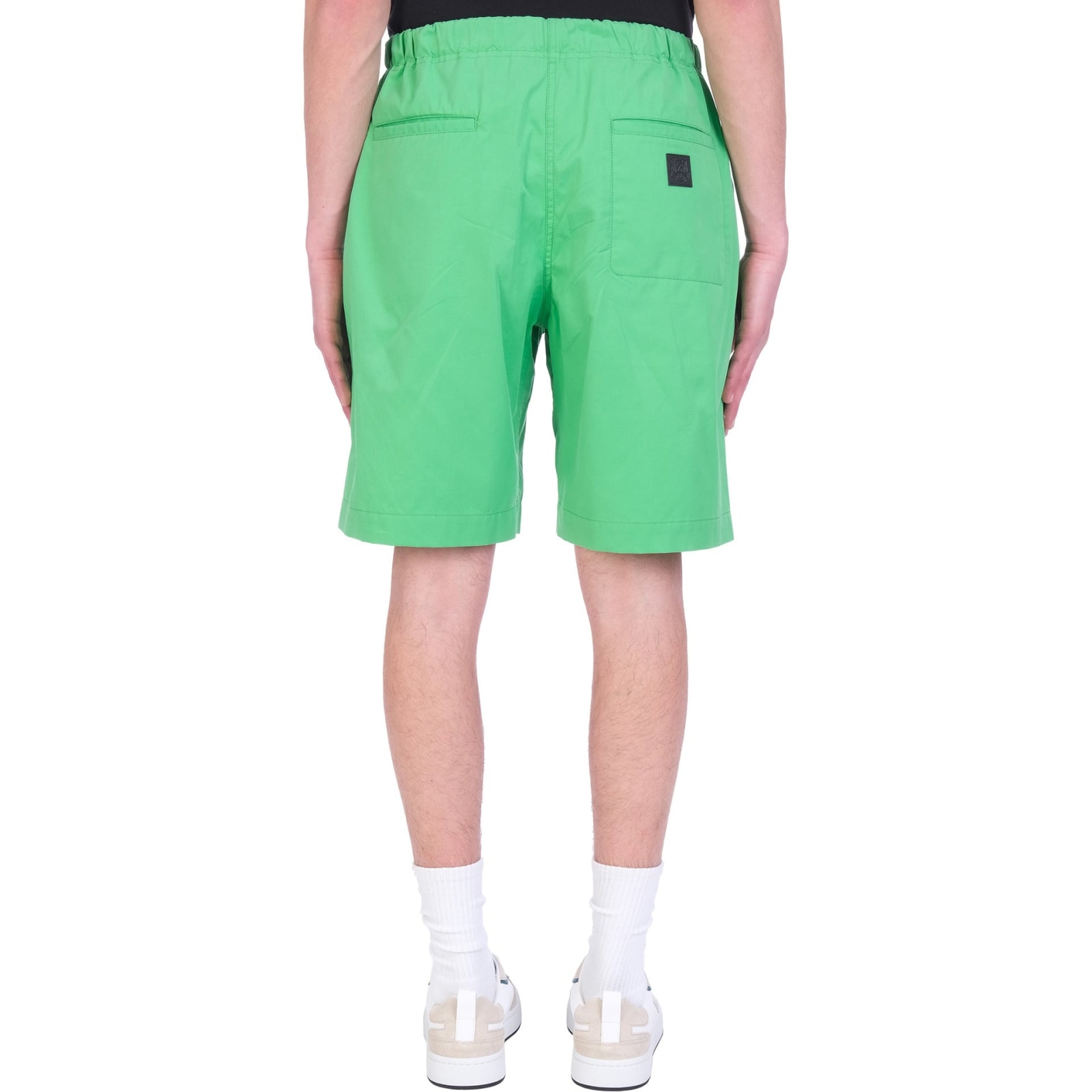 Shop Kenzo Cotton Shorts In Green