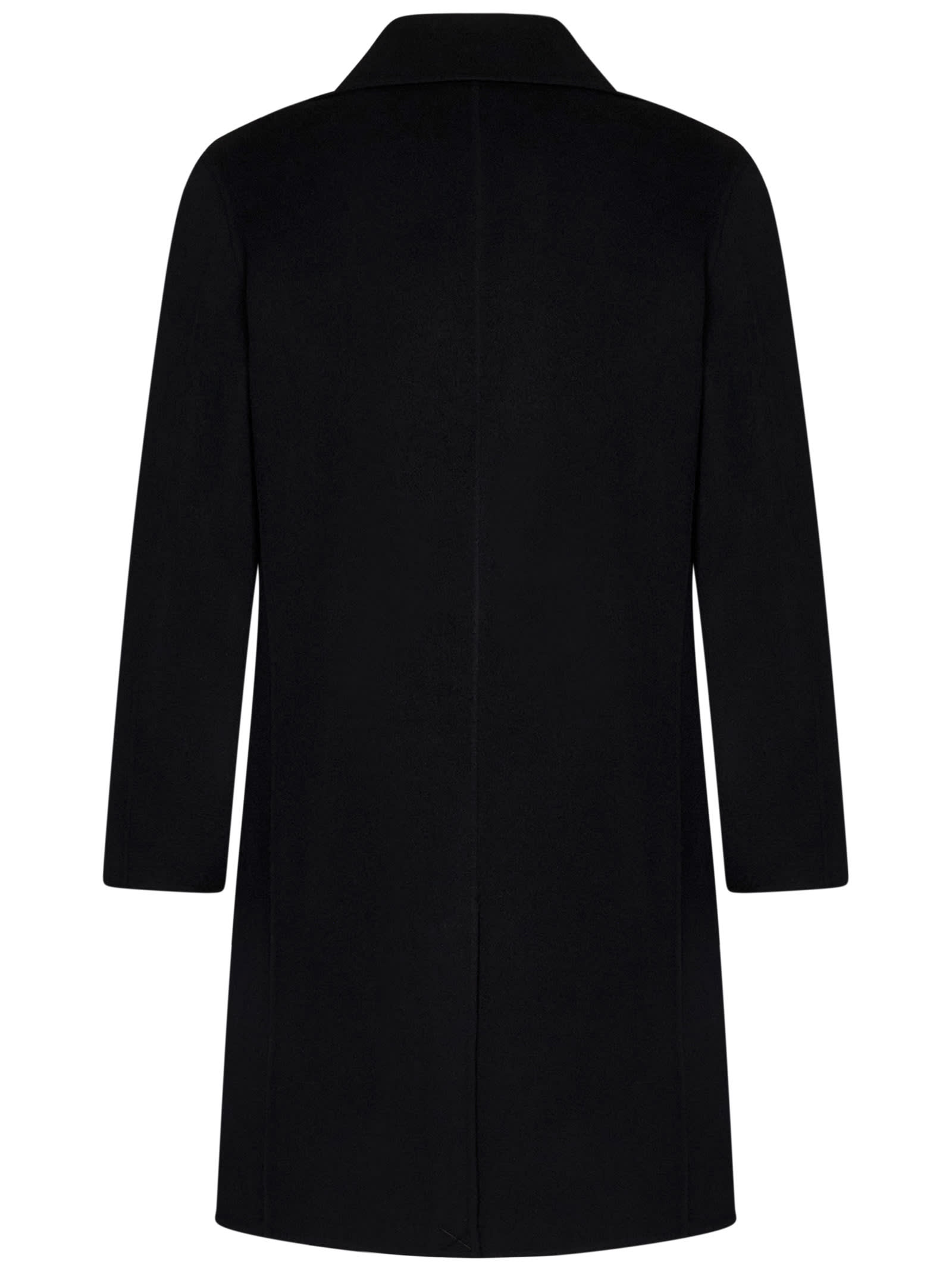 Shop Low Brand Coat In Black