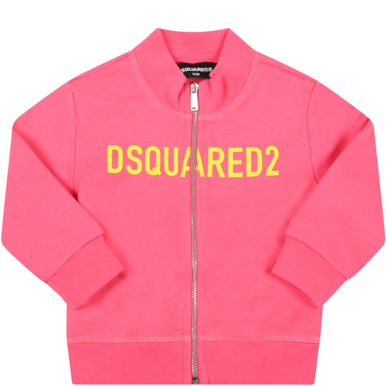 Dsquared2 Fuchsia Sweatshirt For Baby Girl With Logo