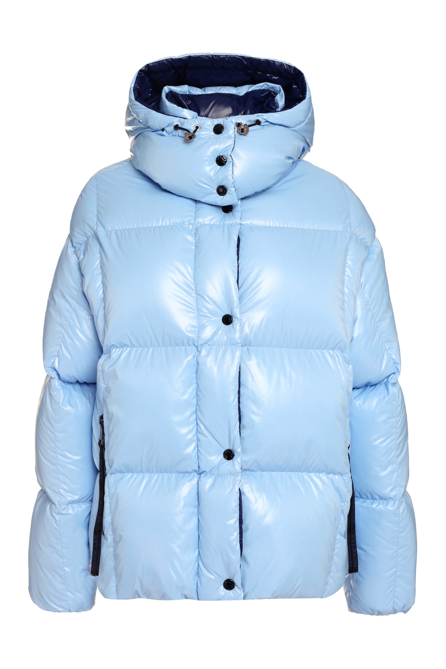 Moncler Parana Hooded Puffer Jacket In Light Blue