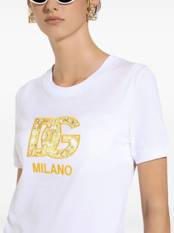 Shop Dolce & Gabbana T Shirt Logo In Bianco