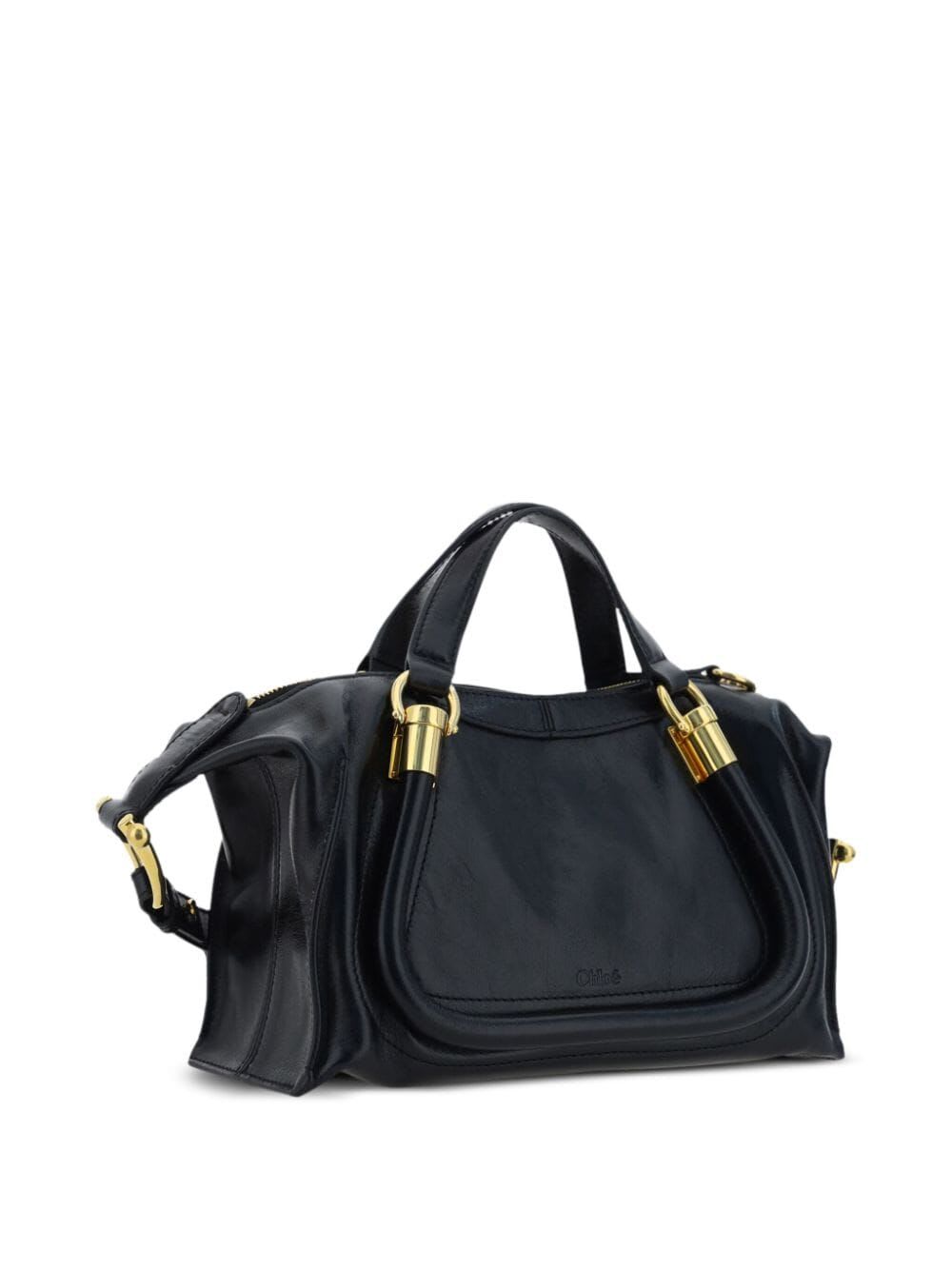 Shop Chloé Paraty 24 Shoulder Bag In Black