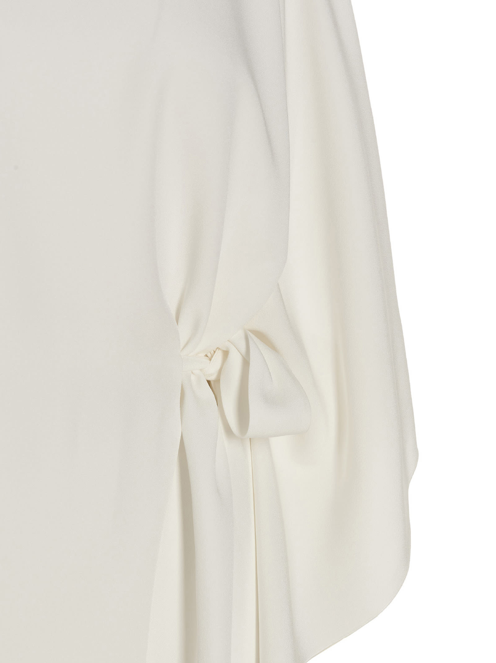 Shop Alberta Ferretti Draped Dress In White