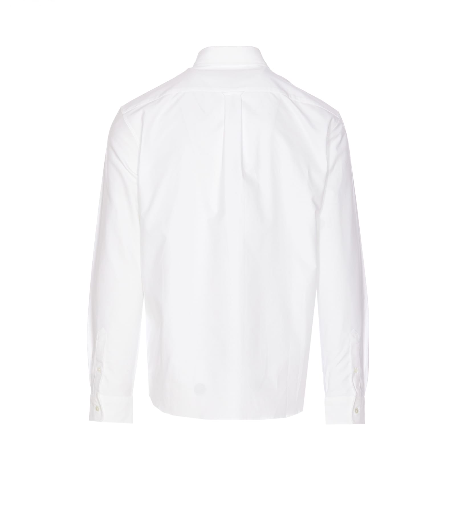 Maison Kitsuné Button Down Classic Shirt With Institutional Fox H Clothing In White