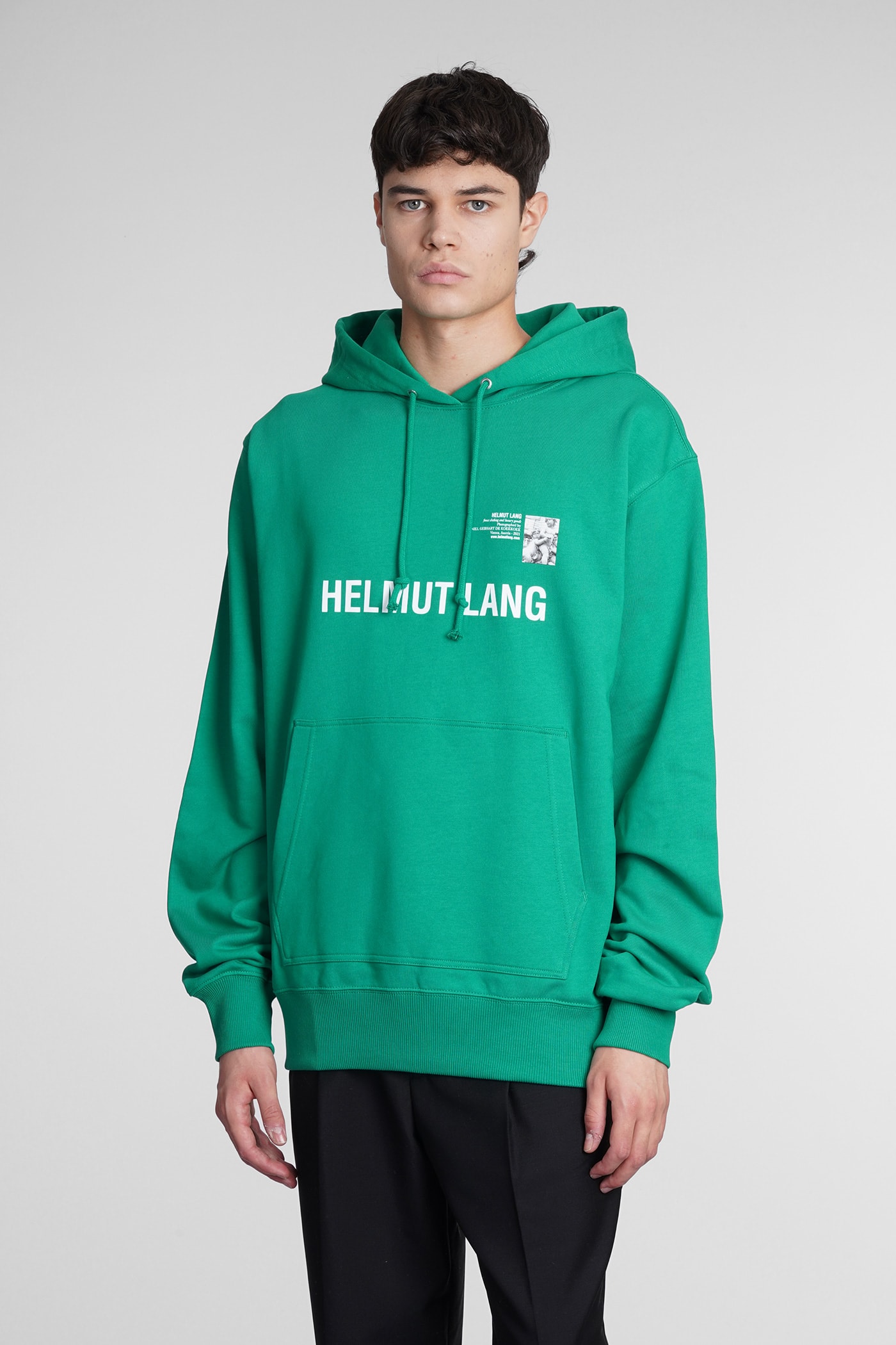 Helmut Lang Sweatshirt In Green Cotton