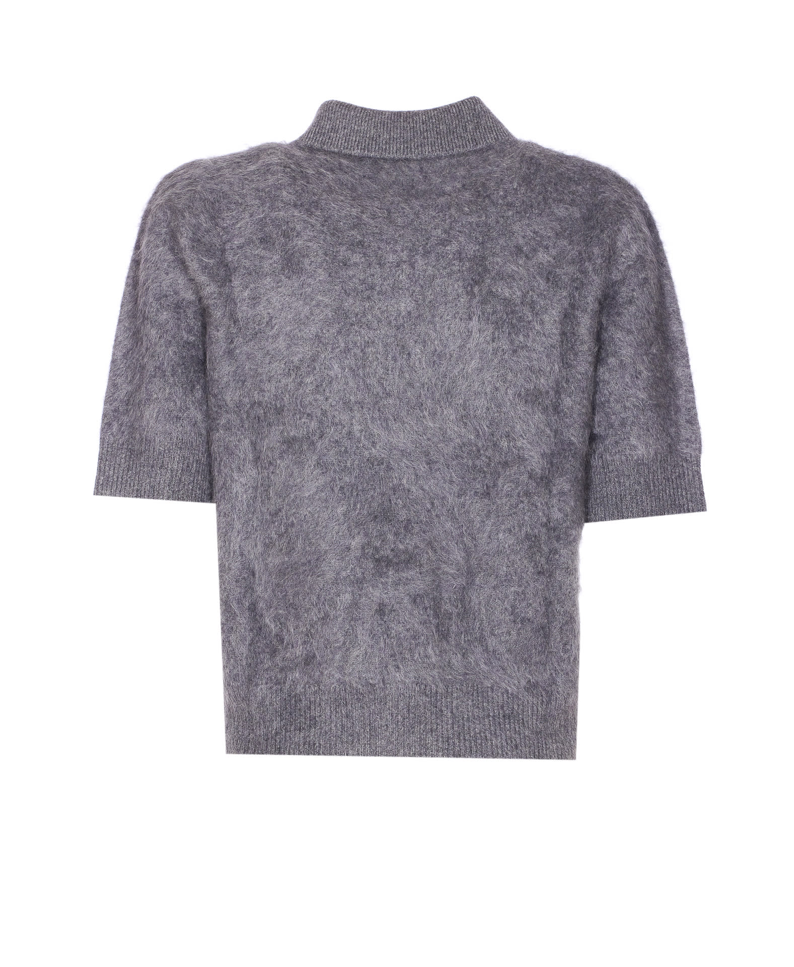 Lisa Yang Women Carolyn Short Sleeves Sweater In Gray