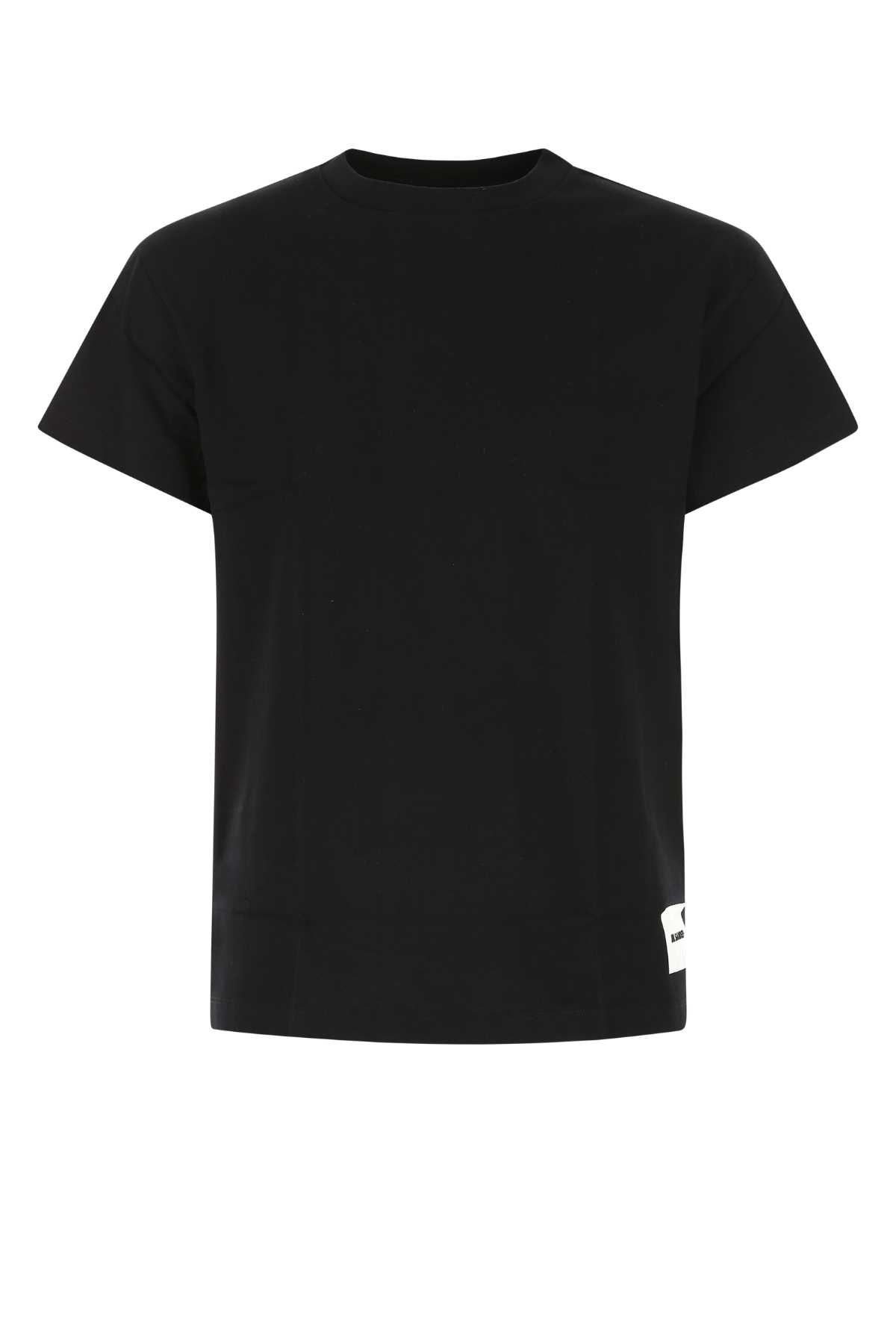 Black Cotton T-shirt Set