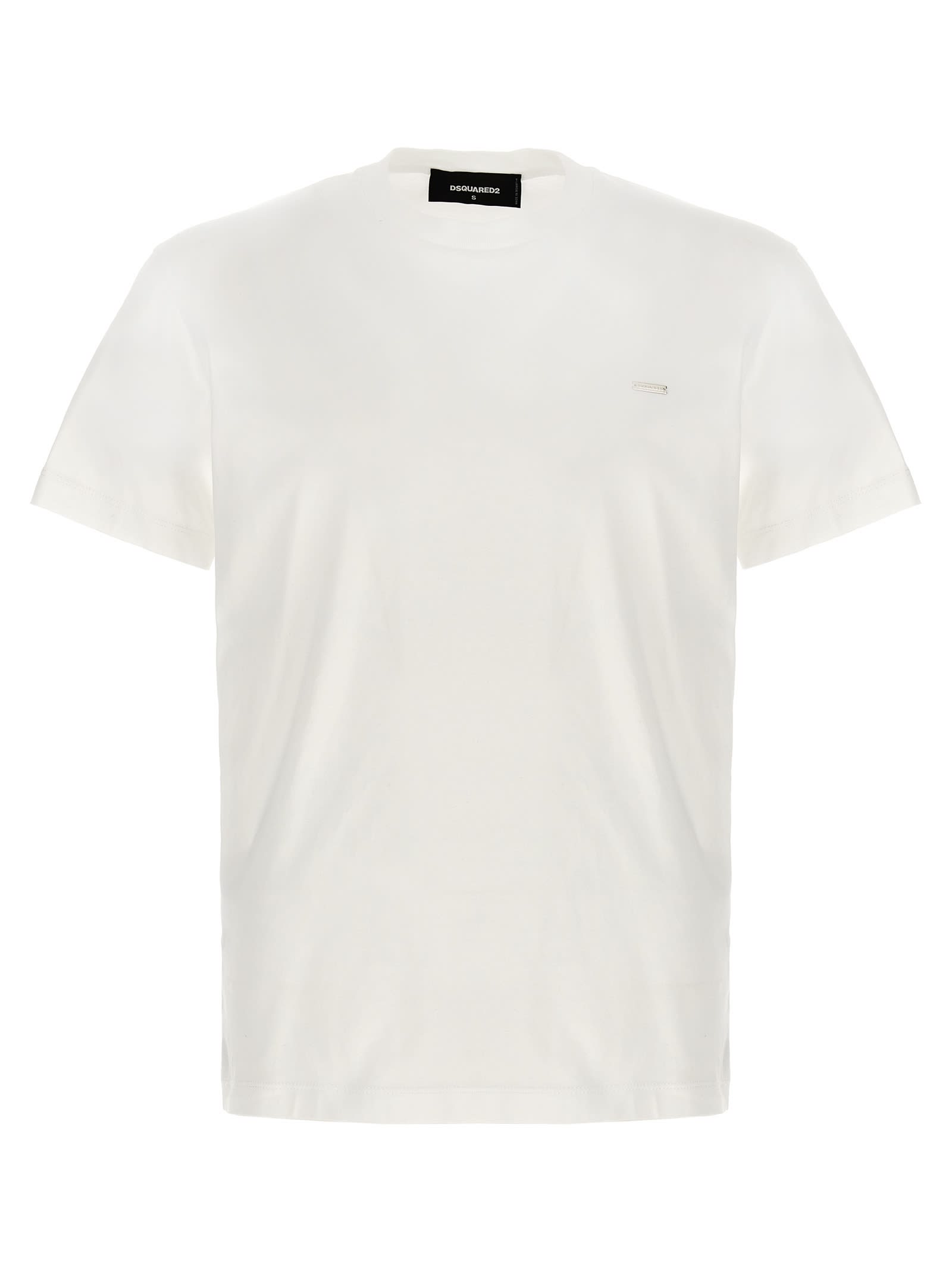 Shop Dsquared2 Logo Plaque T-shirt In White