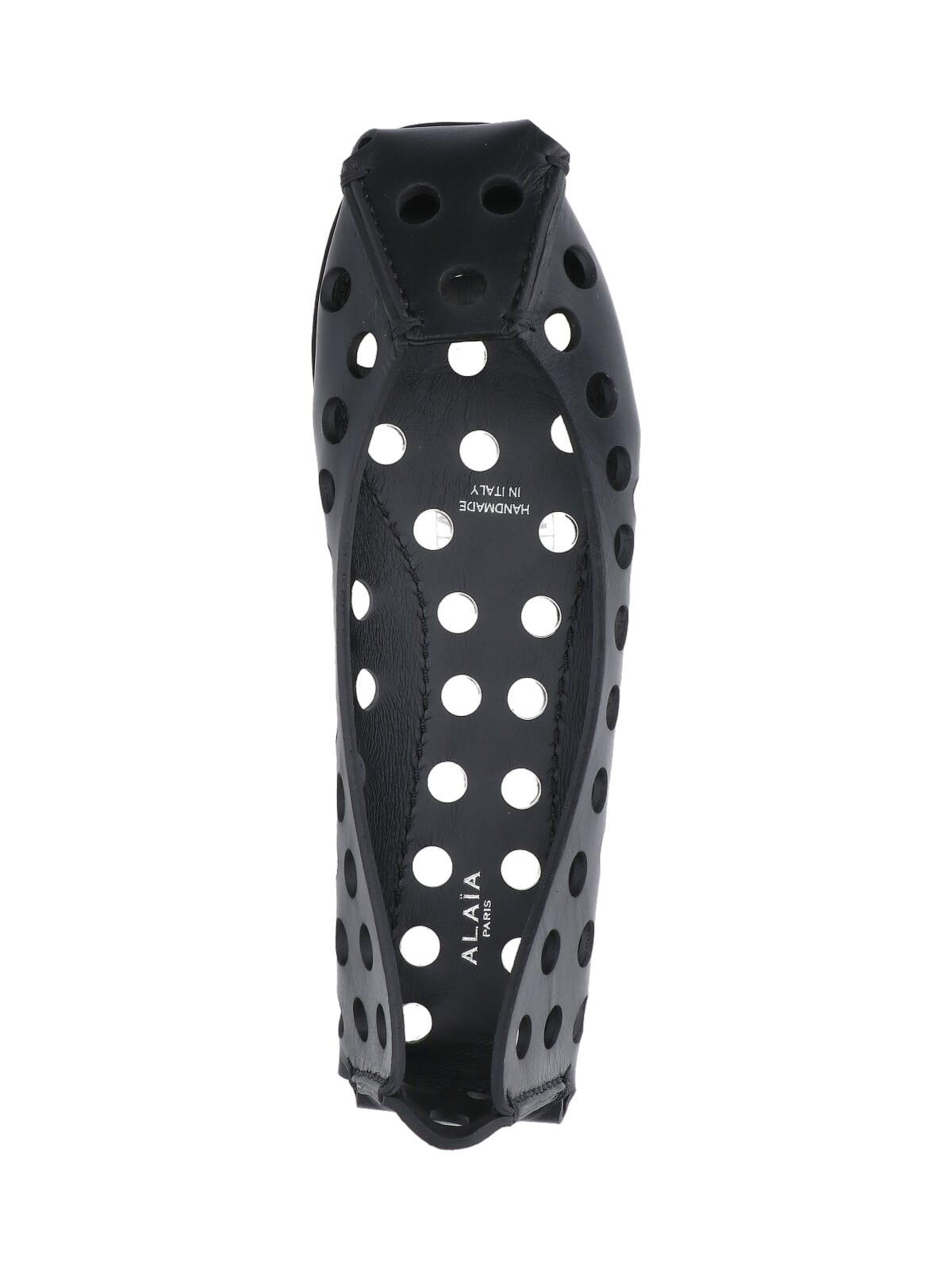 Alaïa Perforated Leather Ballerina Flats With Square Front Detail