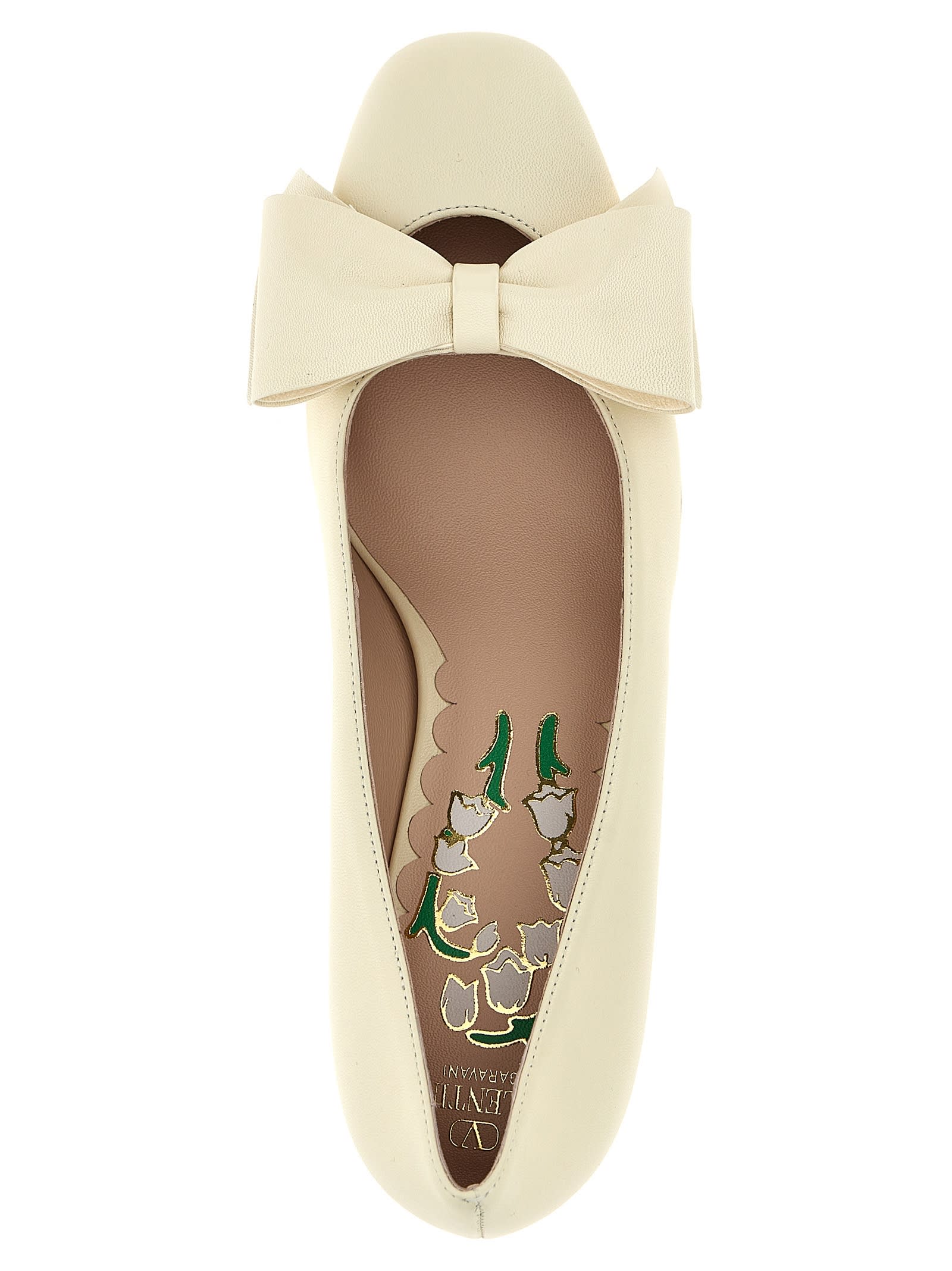 Shop Valentino Garavani Bowow Pumps In White